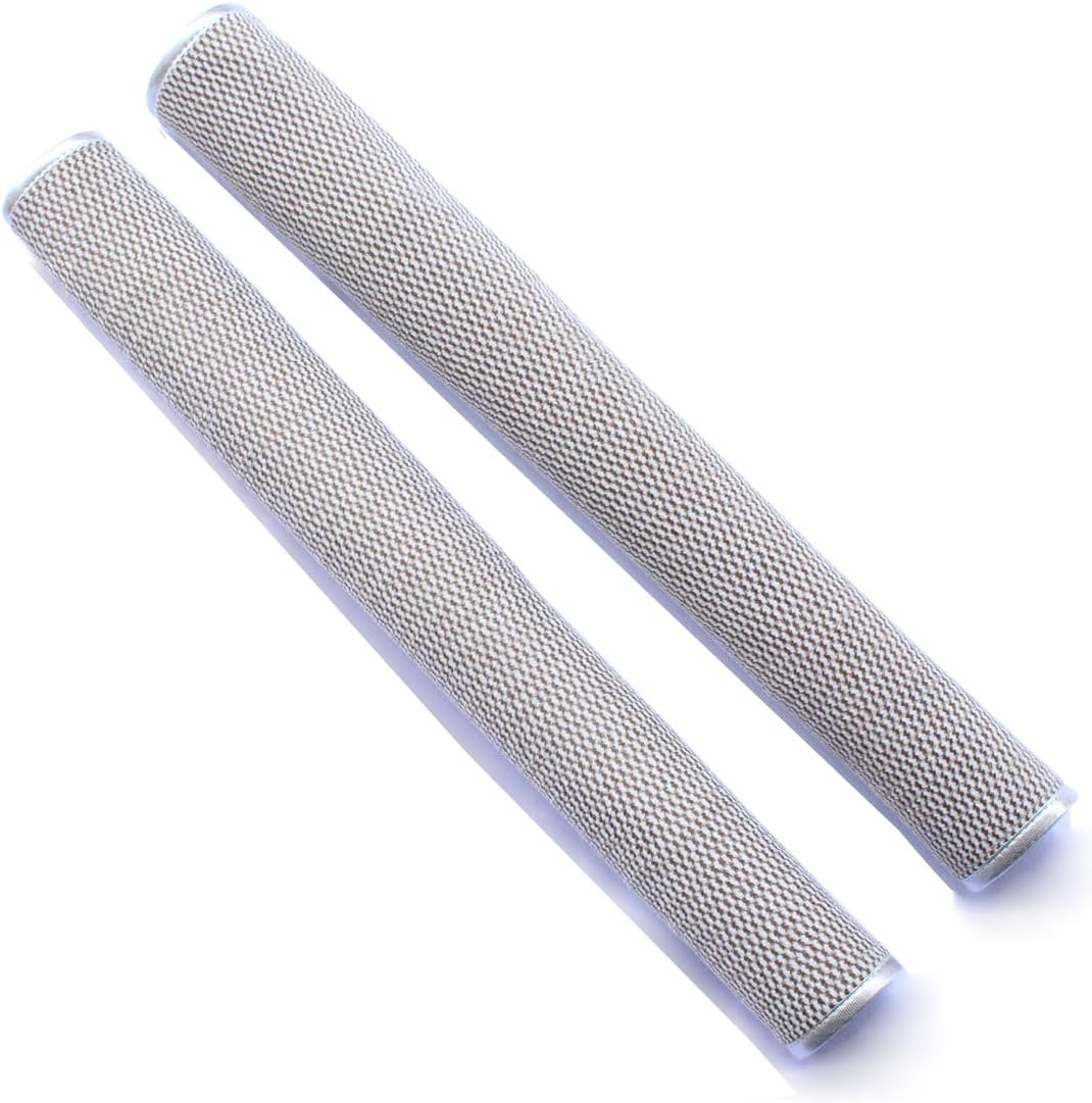 OUGAR8 Refrigerator Door Handle Covers Protective Electrical Kitchen Appliances Gloves Fridge Microwave Dishwasher Door Cloth Protector-Catches Drips,Fingerprints Dust Covers(Gray Plush,19.7" L)