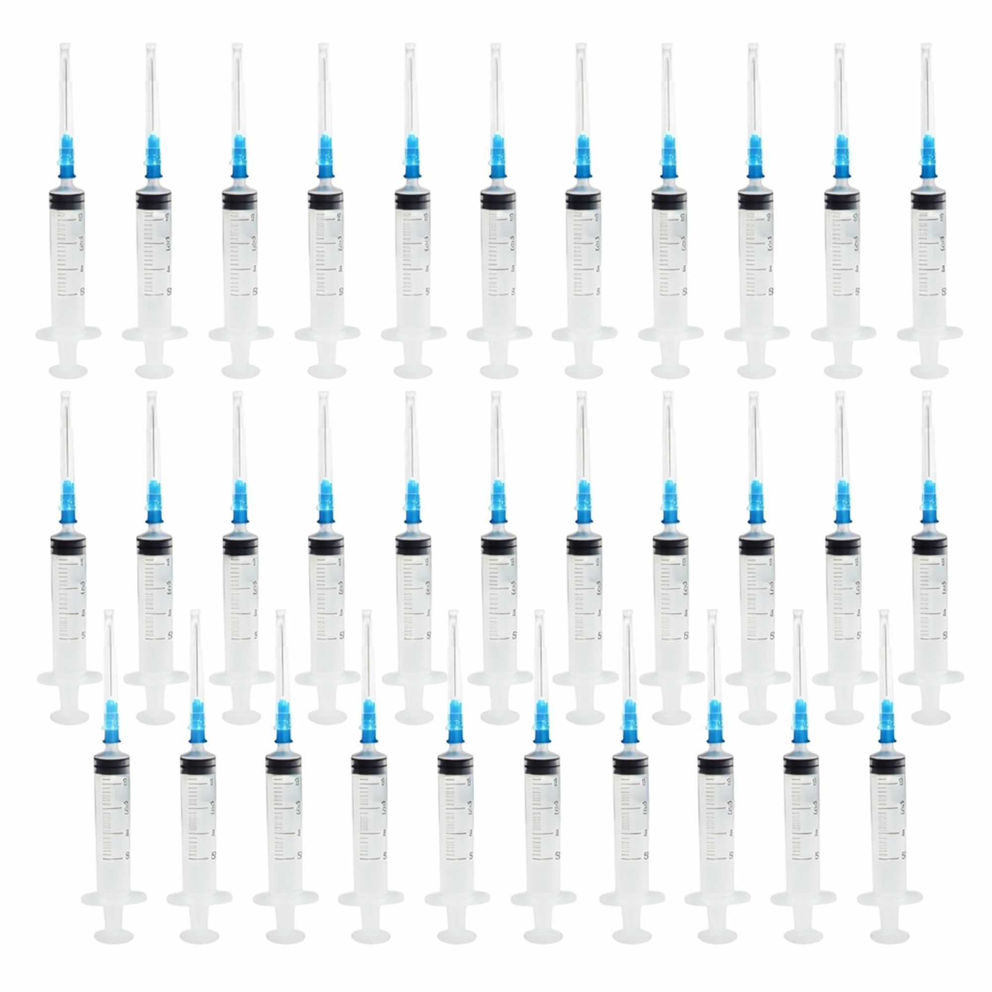 Topolenashop Set 30 Siringhe da 5ml con Tappo | Dosaggio Preciso di Liquidi per Misurazione Tecnica, Laboratori, Piante, Fai-da-te| Confezionate Singolarmente | Art. 95067