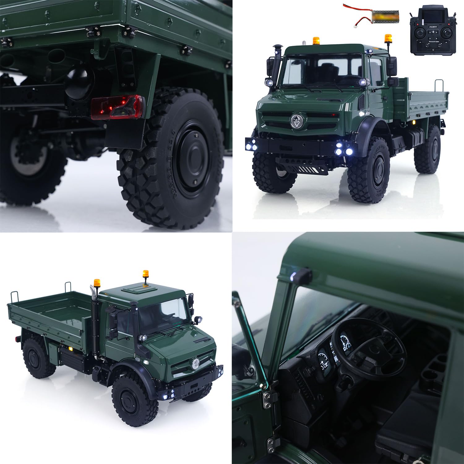 TOUCAN RC HOBBY LESU U4023 1/14 Metallo RC Fuoristrada MT44023 Light Truck Crawler ATV Sistema Audio Ruota Sottostruttura Chloss Flysky Radio per Adulti Modello Avanzato