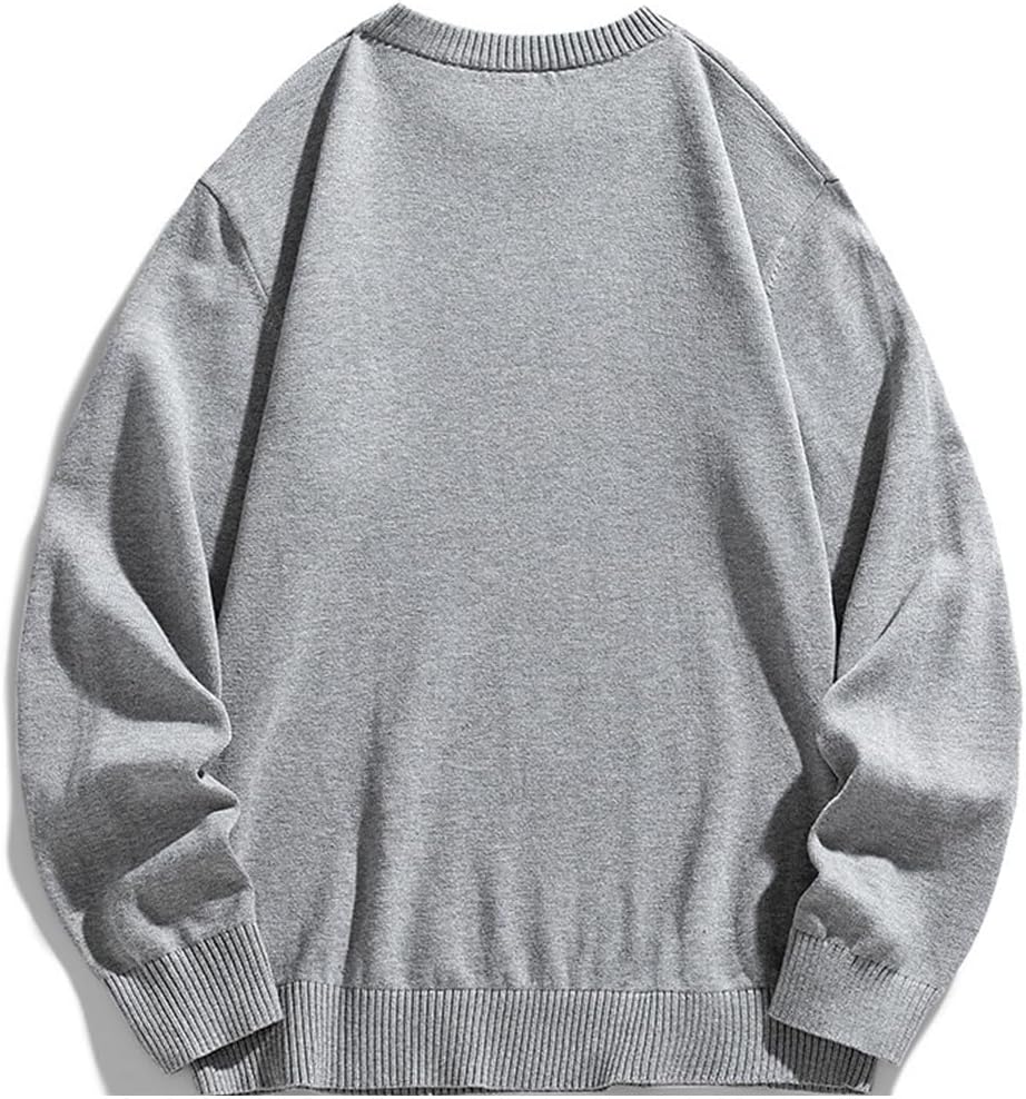 JSEIAJB Half-Turtleneck Sweater Men Autumn and Winter Korean Version of Color Wool Coat Round Collar Bottom Shirt