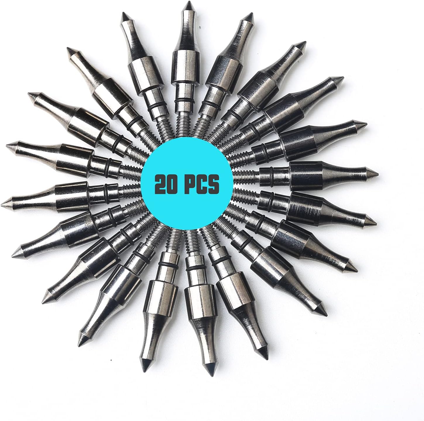20 Piece Black Screw-in Archery Arrow Tip Points Standard Arrowheads Inserts for Target Practice Shooting,Recurve,Compound Bow Crossbow,100 gr（Gun Black） : Sports & Outdoors