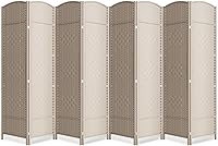Vista 14 de Divisor de habitación de 8 paneles, pantalla de privacidad plegable de 6 pies, divisor de pared de panel plegable extra ancho con divisor de pared