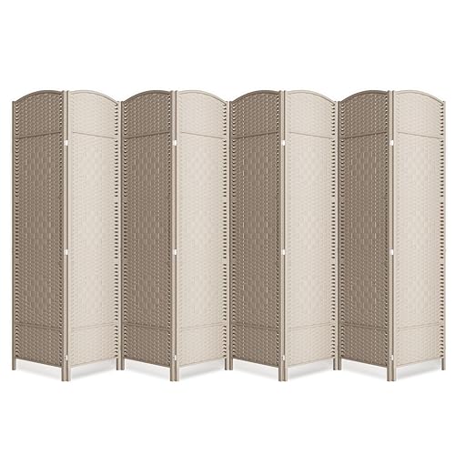 8 Panel Room Divider,6Ft Folding Privacy Screen,Tall - Extra Wide