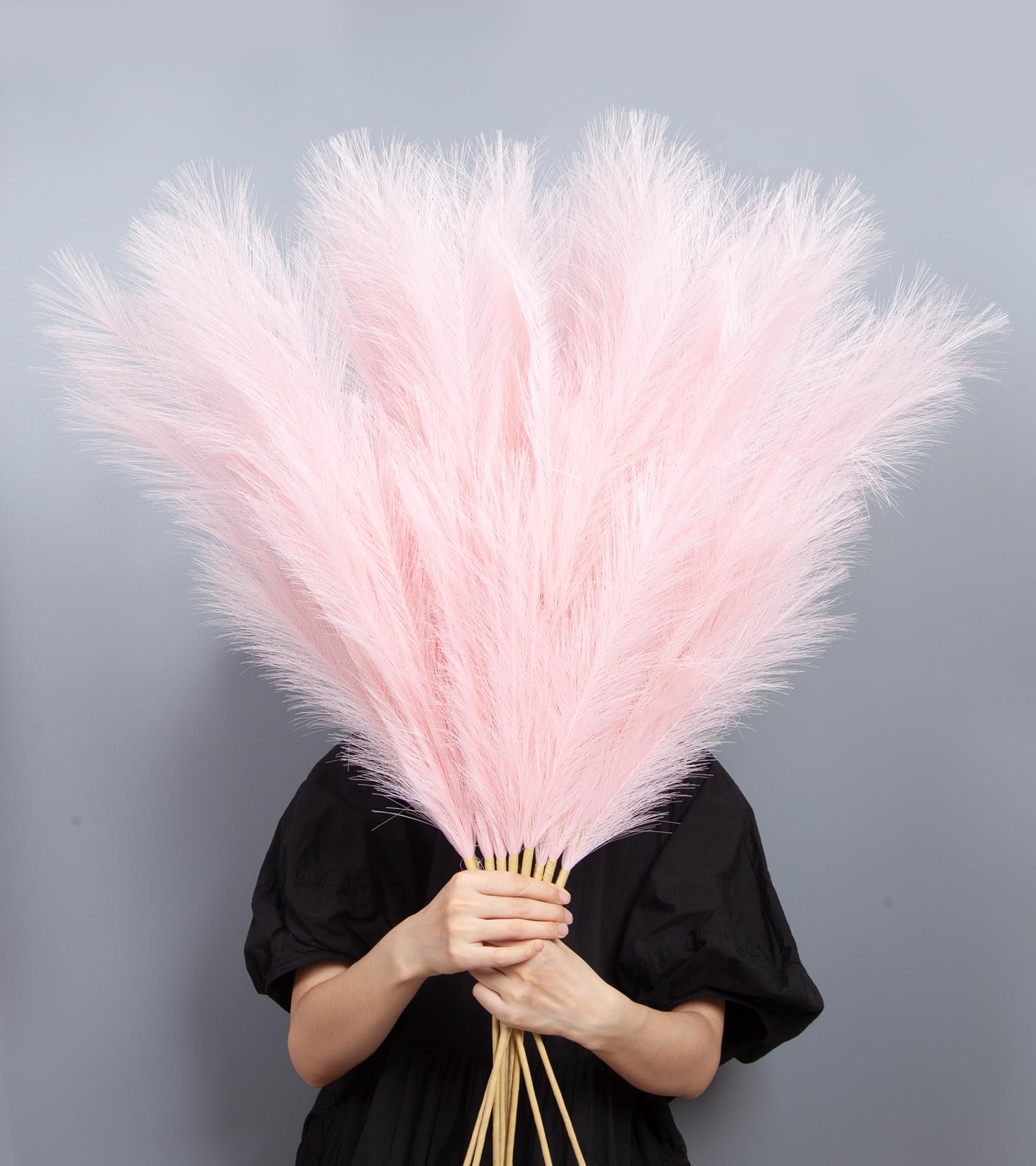 MUUNC 9 Pcs 45 Inch Tall Pink Pampas Grass