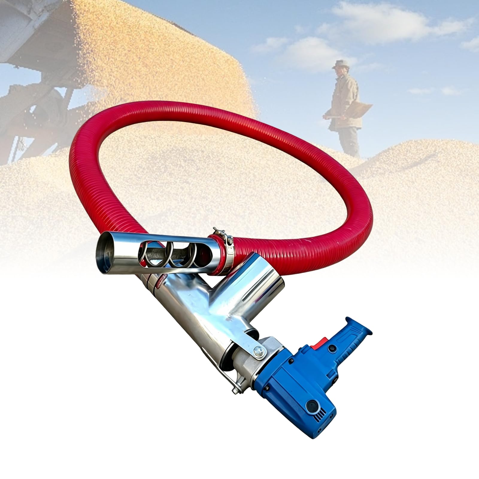 ZHENYUWANG 1.5m Grain Suction Pump, 220V/50Hz