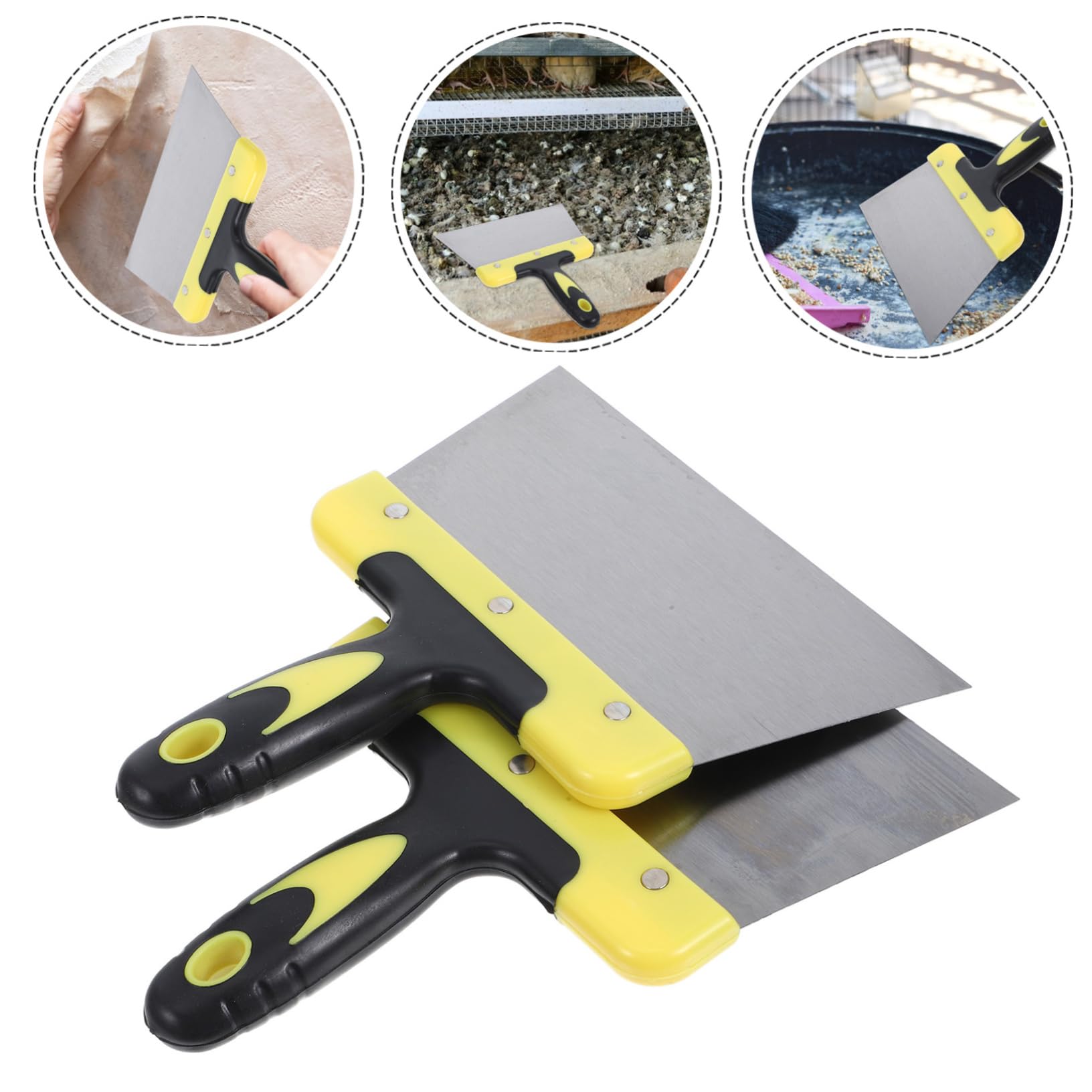 Toyvian 2pezzi Raschietto per Droppings di Uccelli Acciaio Inossidabile Strumento di Pulizia per Escrementi di Piccioni per Manutenzione Nidi e Superfici Pulite