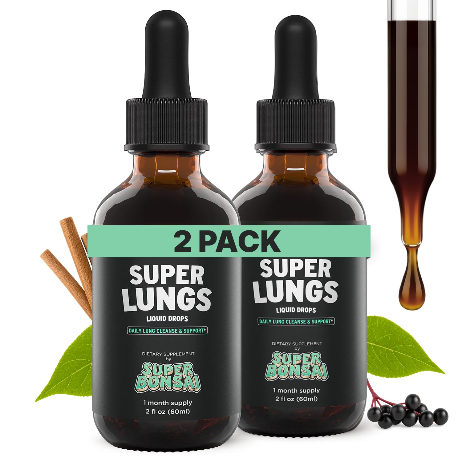 Amazon.com: SuperBonsai Super Lungs Mullein Drops – Herbal Lung