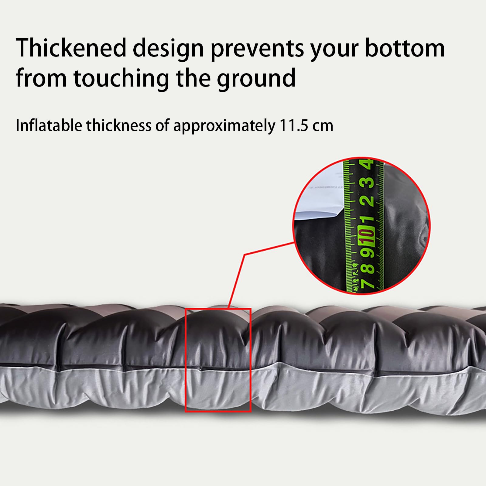 Esterilla De Camping, Colchón De Aire Autohinchable Y Grueso con Bomba De Pie Integrada; Modelo Individual, Compacto Y Ligero para Uso En Exteriores