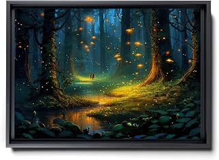 Light Flooded Forest Painting Art Print, Fairy Forest, Dark Forest, Forest Art Print, Enchanted Forest Painting, Magical Woods
