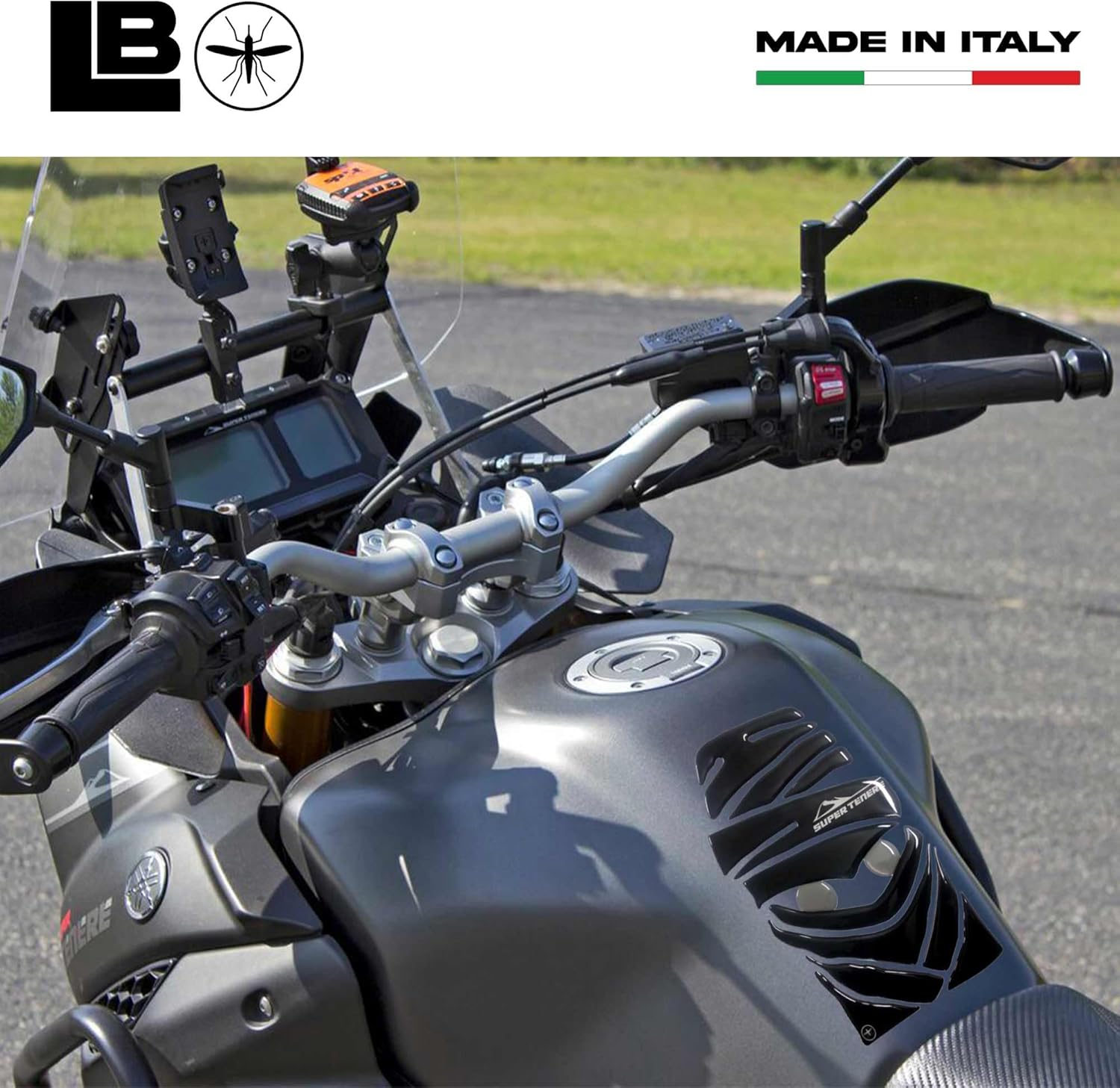 labelbike - 3D Sticker Motorcycle Fuel Tank Pad Protection and Decoration in Resin Compatible with Yamaha Super TENERE