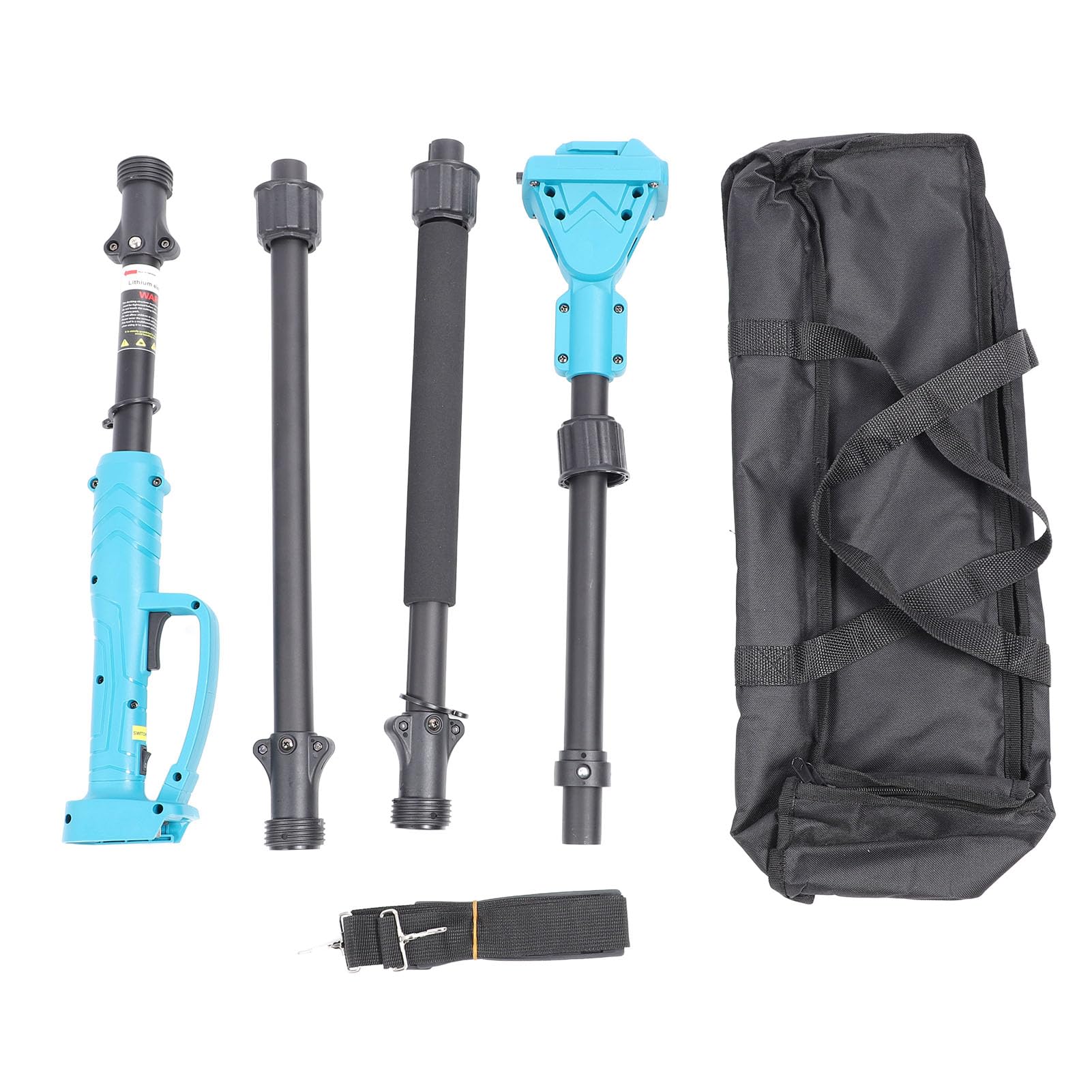 Fockety Asta di Prolunga per Potatura Elettrica, Asta Telescopica 6,56 Piedi Potatura Efficiente dei Rami, Compatibile con Batteria 21 V, Alluminio Leggero, per Tagliare Rami Alti