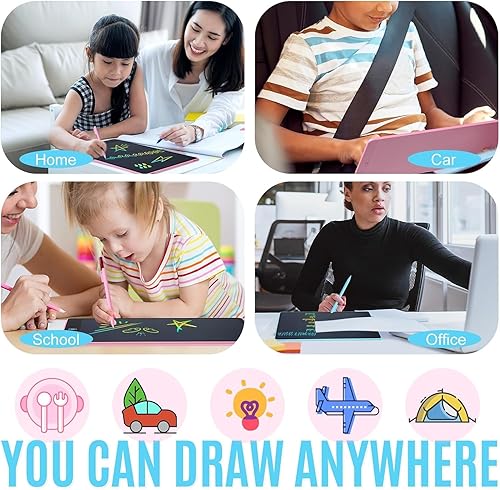 Miniatura 5 de ZZR SEVEN Tableta de escritura LCD de 16 pulgadas, tablero de escritura de pantalla colorida, tableros de garabatos y garabatos para niños, juguetes