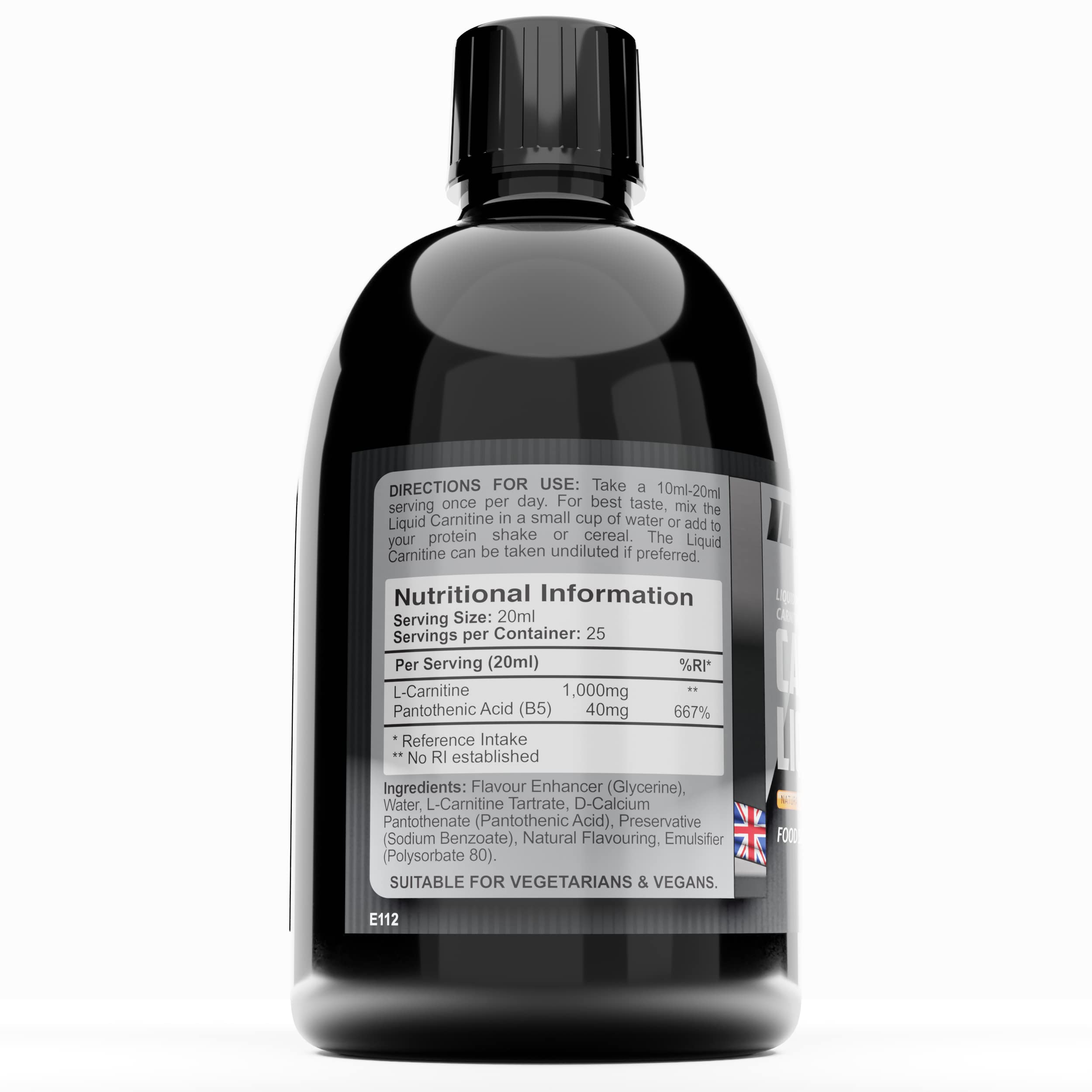 L Carnitine Liquid 1000mg L Carnitine X 500ml Orange Flavour