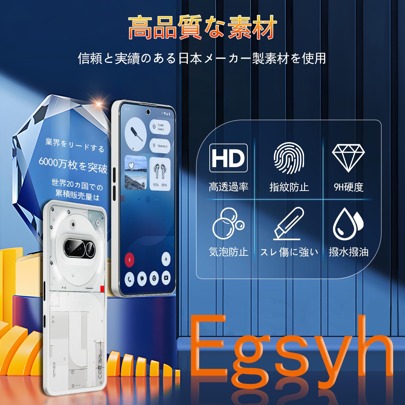 Amazon | 対応 nothing phone 3a フィルム ブルーライトカット