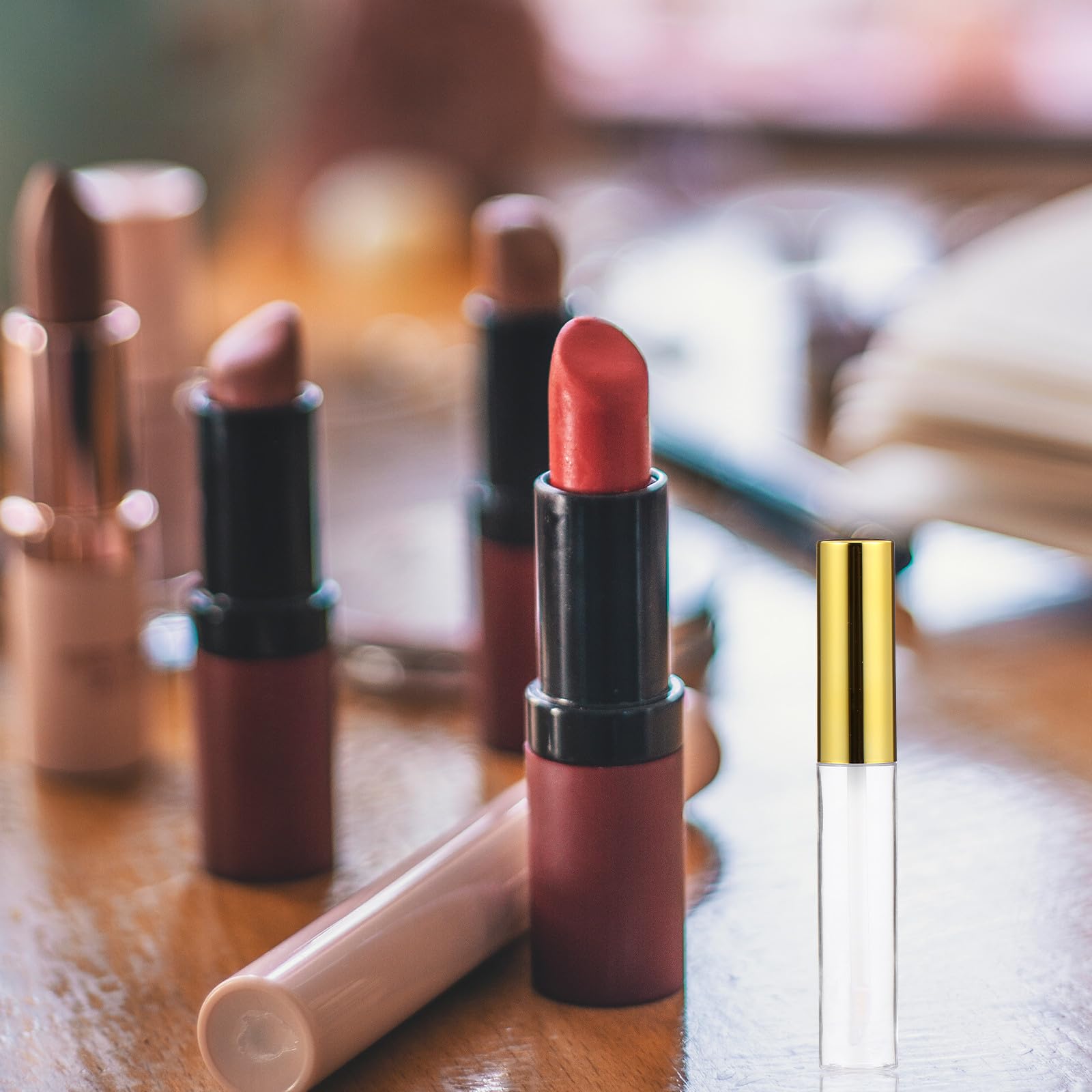 PACKOVE Tubo de Brillo Labial Vacío de 10ml 36 Piezas, Plástico Portátil y Recargable Adecuado para Principiantes Que Aman la Belleza y Creaciones Artísticas