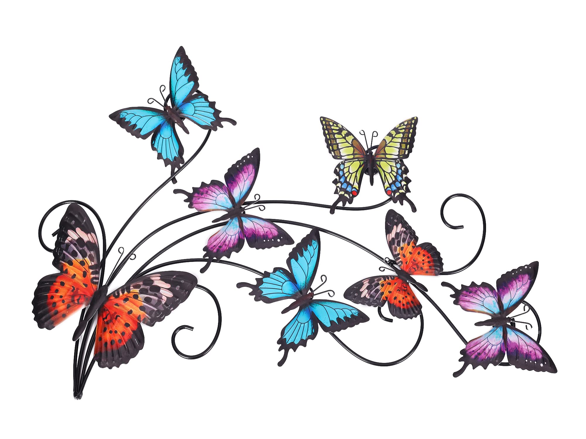 POXOHO 22Inchs Metal Butterfly Wall Decor, Butterfly Art Wall Sculpture