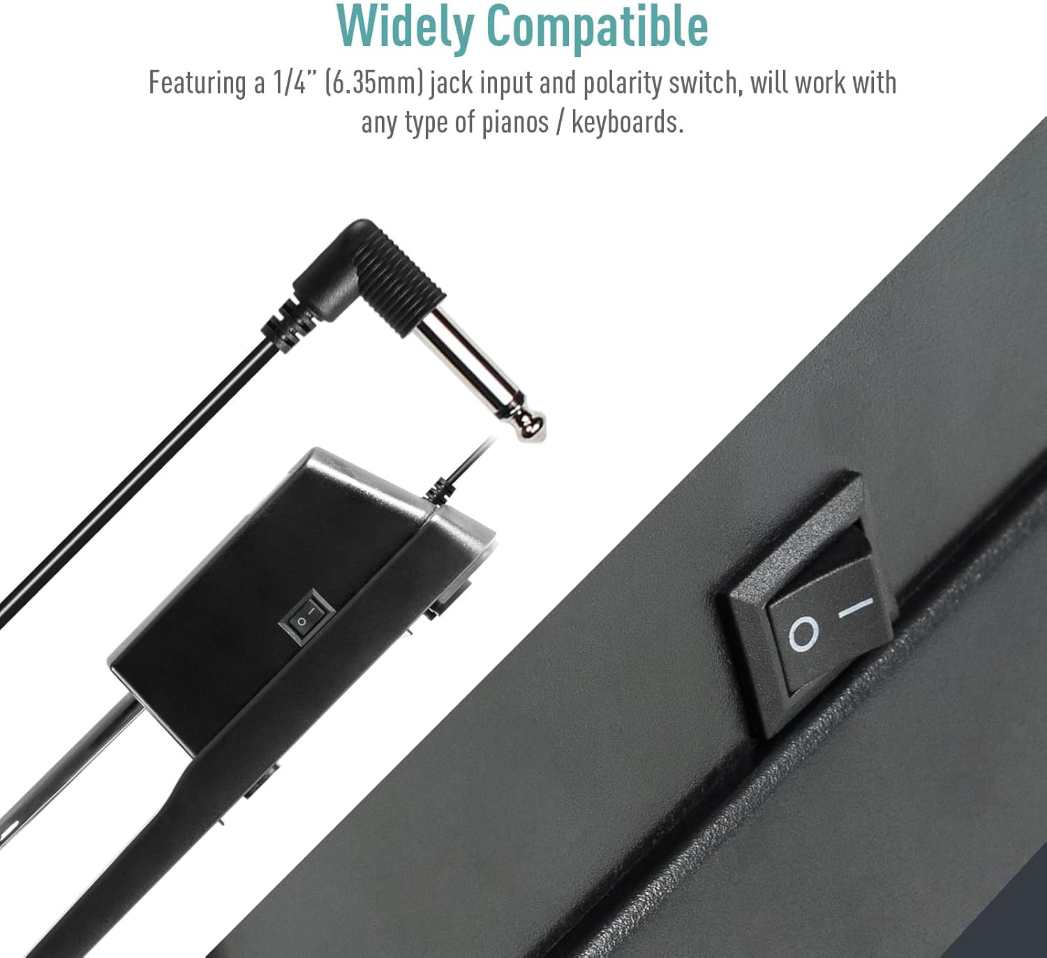 Sustain Pedal Universal with Polarity Switch for Keyboards, Digital Piano, MIDI and Synthesizer thumbnail