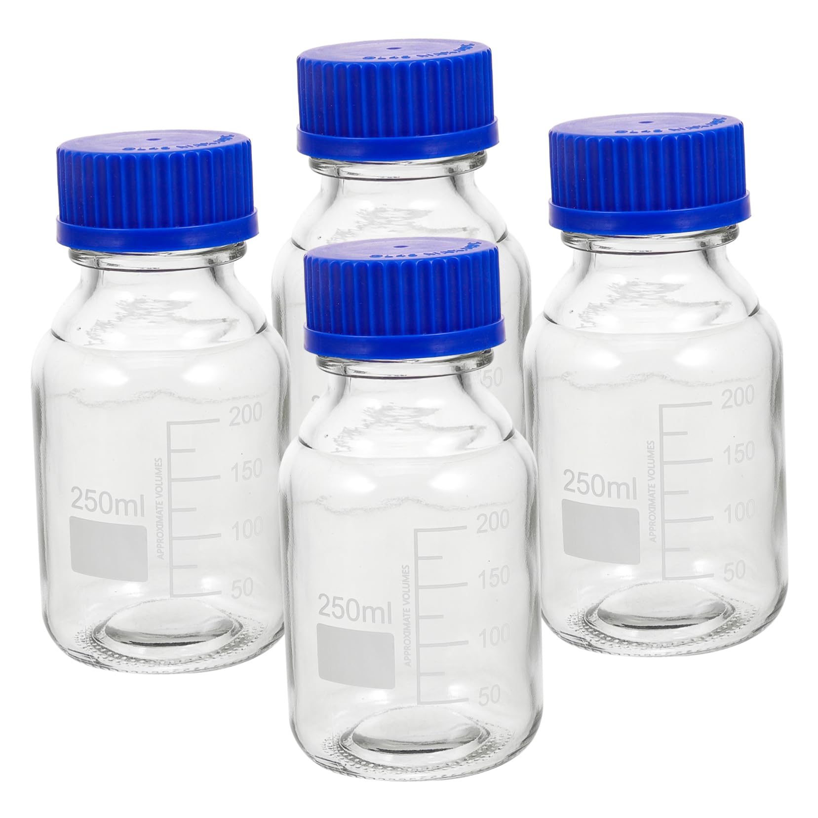4piezas Botellas De Graduadas Para Reactivos De Botellas De Almacenamiento Transparente Para y