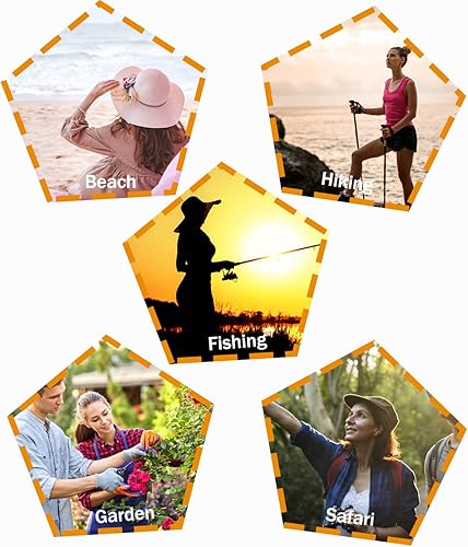 Miniatura 7 de Sombrero de sol para mujer con agujero para cola de caballo, UPF 50+, ala ancha, sombrero para exteriores, senderismo, safari, playa, grdening