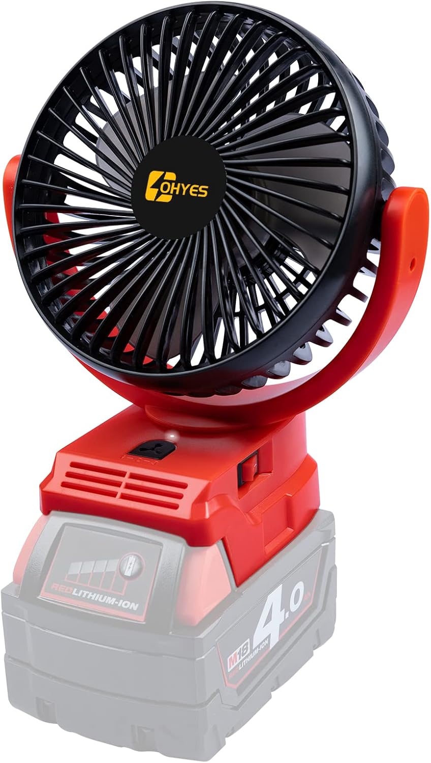ohyes Cordless Jobsite Fan For Milwaukee M18 Battery Brushless Motor