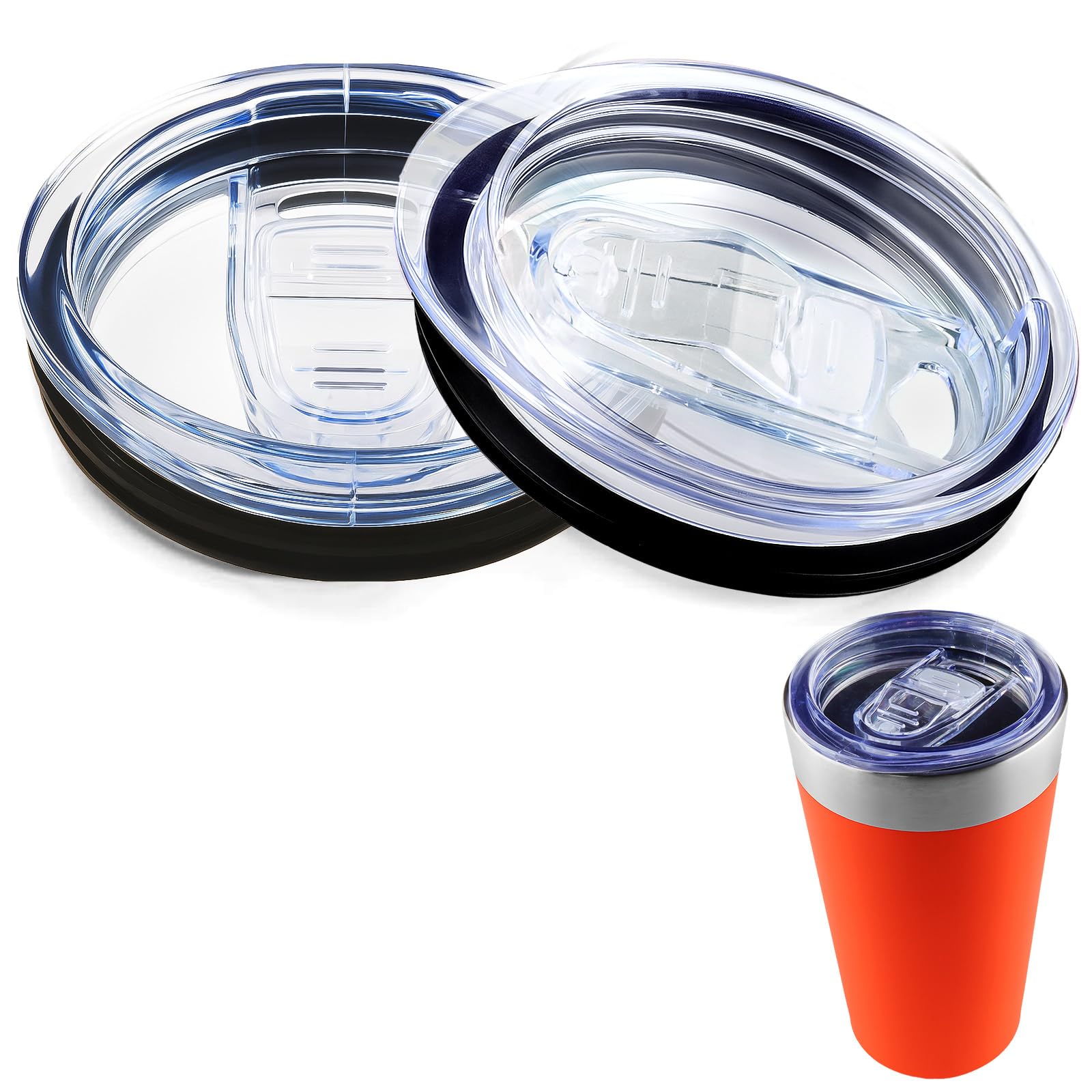 Replacement Lid Compatible with Stanley 16oz Adventure Beer Pint Glass, Spill Proof Pint Cup Lids with Sealing Silicone Ring, BPA-Free