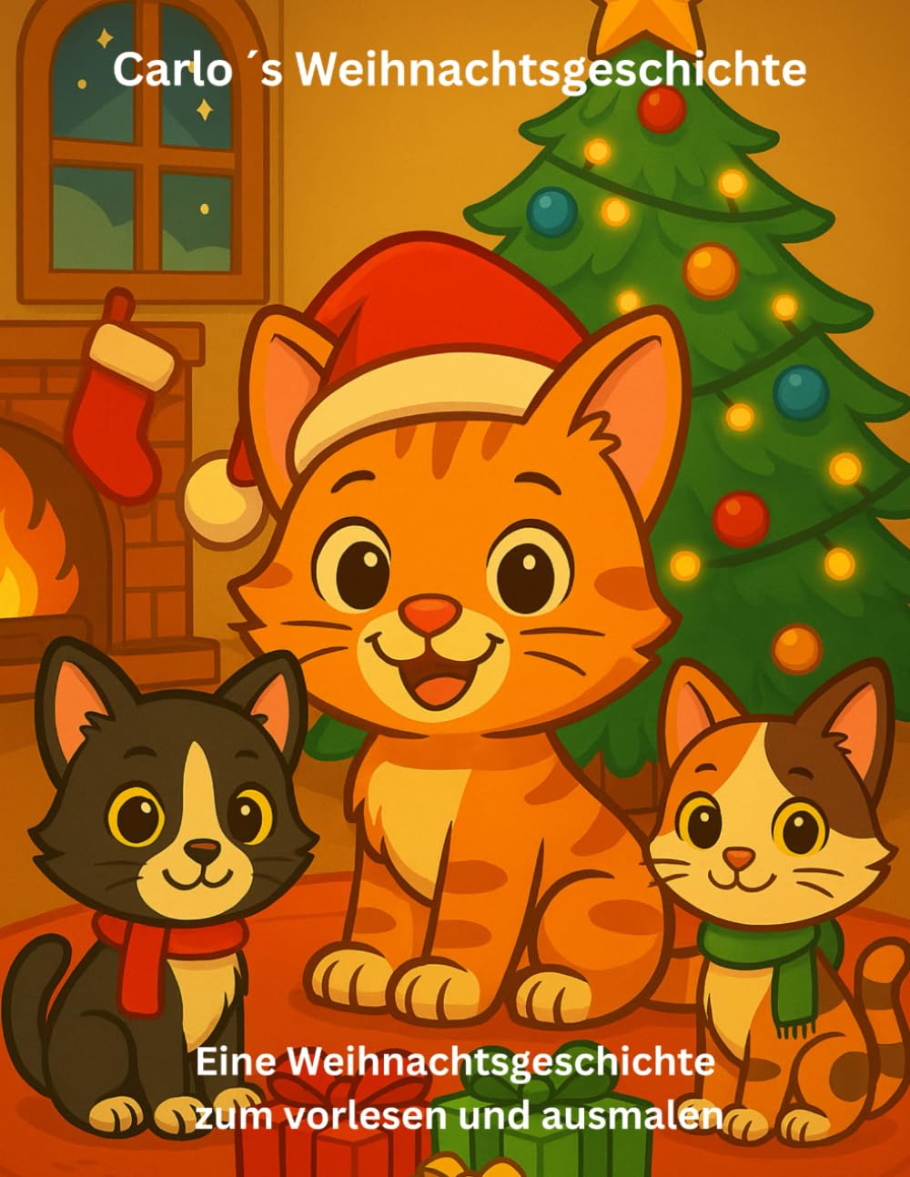 Kater Carlo´s Weihnachtsgeschichte (Die große Carlo-Malbuchserie – Abenteuer zum Ausmalen, Kurzgeschichten zum Entdecken und Träumen)