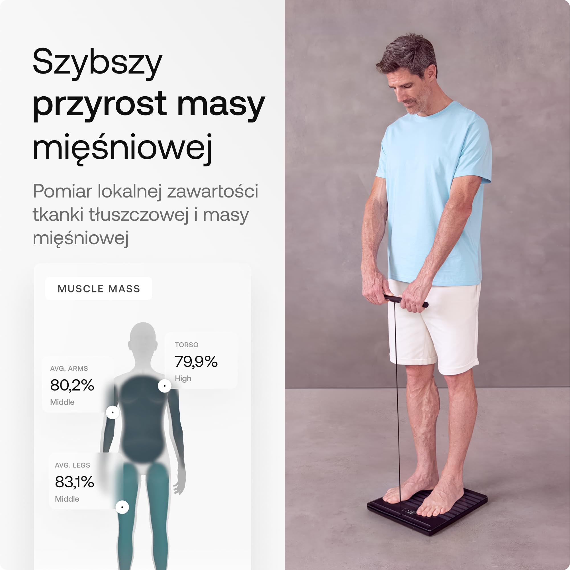 WITHINGS Body Scan – waga sieciowa WLAN do poprawy zdrowia, waga osobowa BIA, analiza składu ciała, tkanki tłuszczowej, masy mięśniowej, zawartości wody, elektrokardiogramu, czarna