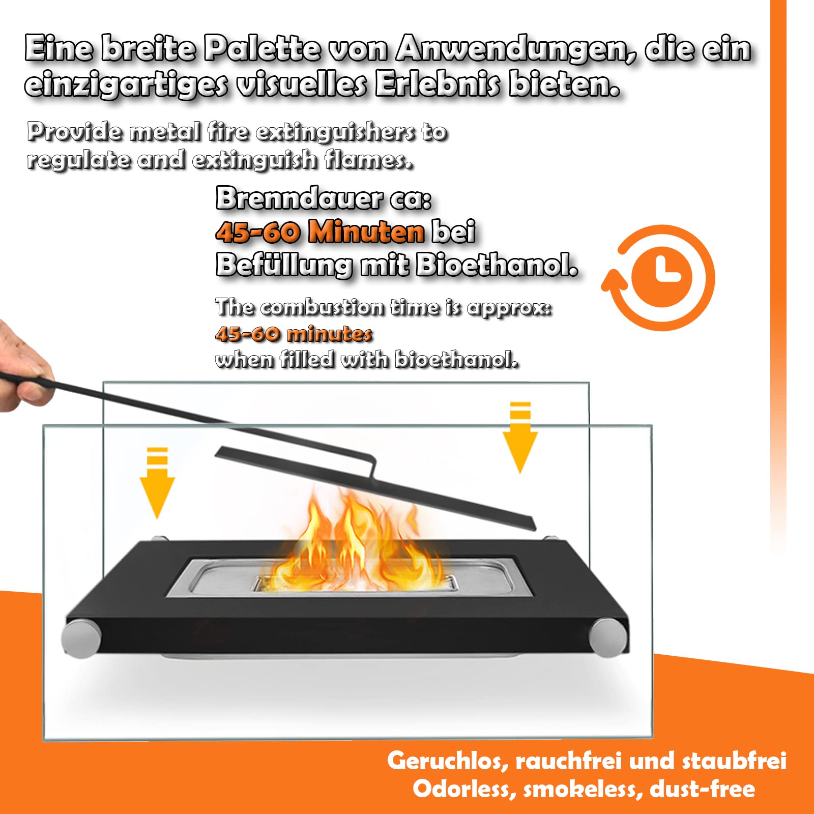 LZQ Ethanol Fireplace Table Fireplace Bioethanol Table Fireplace Table Fire  for Balcony Decoration Table Fireplace Indoor and Outdoor with Campfire  Atmosphere : Amazon.de: DIY u0026 Tools