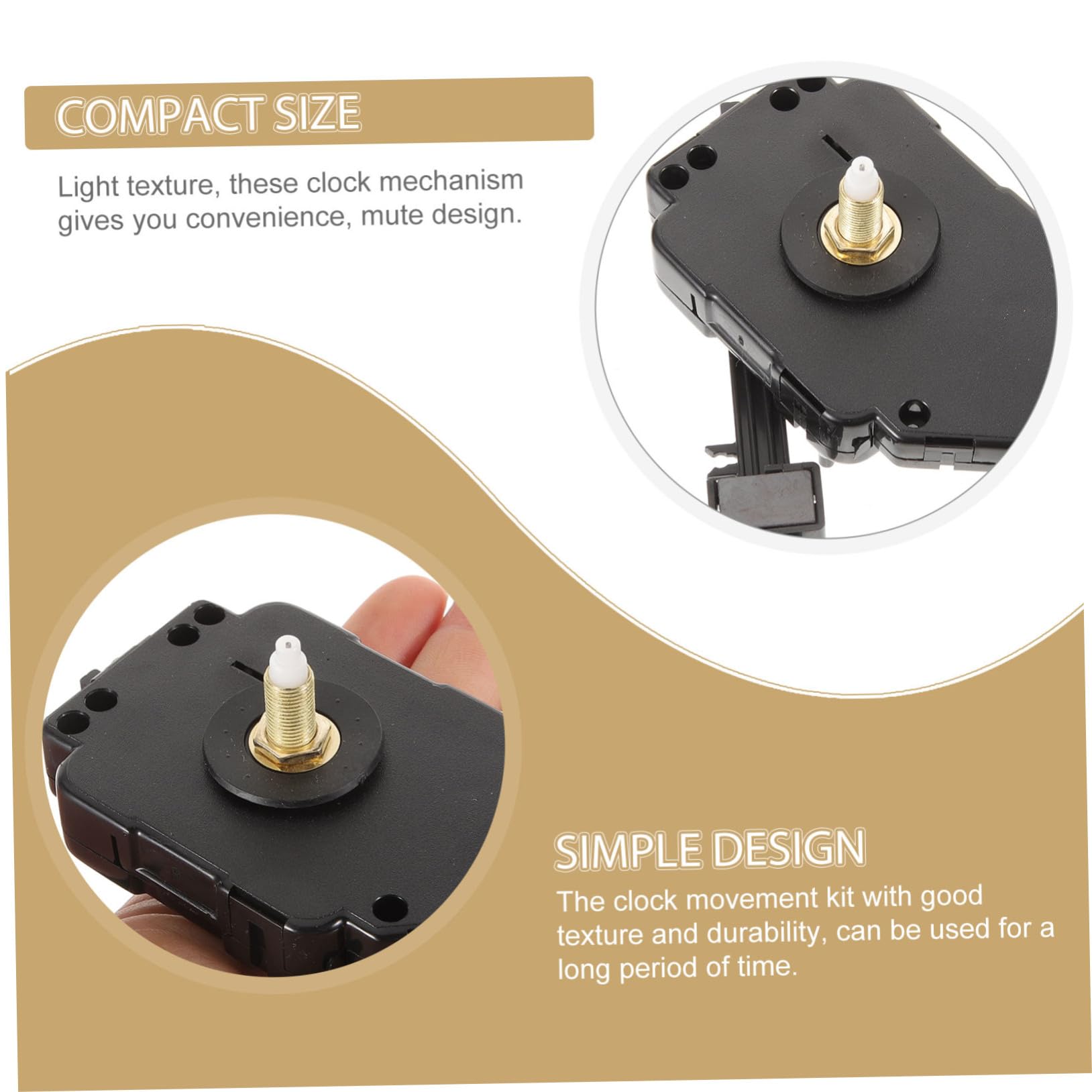 Operitacx Kit De 4 Horloges Silencieuses pour Extérieur Mécanisme D'Horloge À Quartz Analogique À Monter Soi-Même Pièces De Rechange Kits D'Horloges Mécanisme D'Horloge