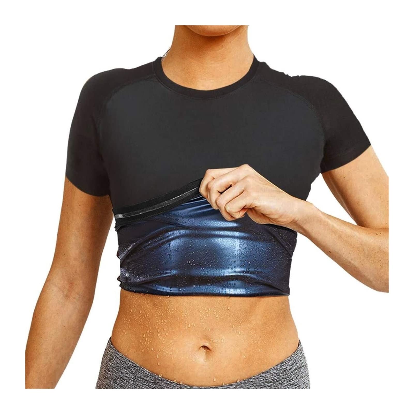 Schlankheitsweste Herren Bauchband Neopren Gewichtsverlust Saunaweste For Schwitztraining Fitness Schwitzen Body Shaper Bauch