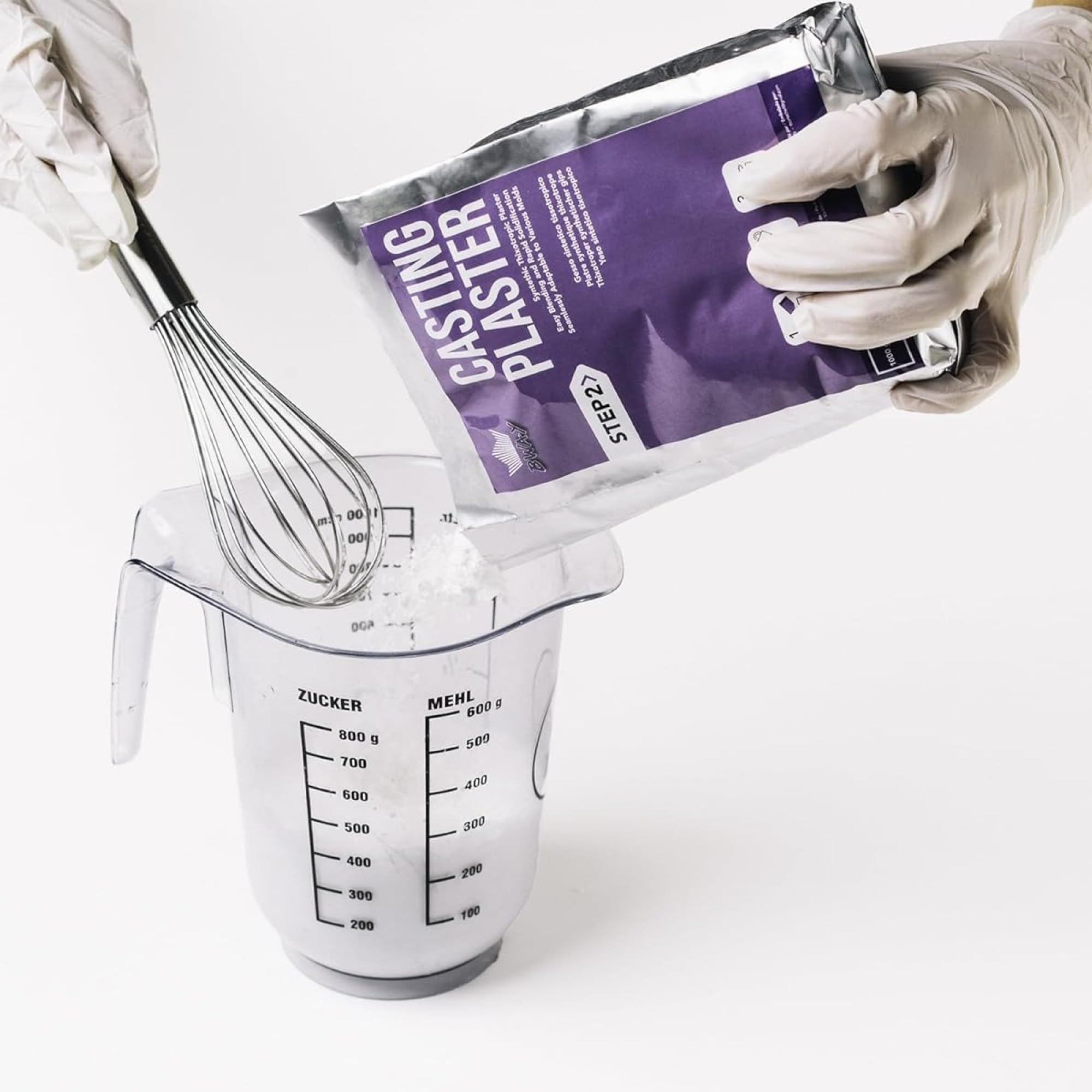 BWAY Yeso para Moldes en Polvo de Cerámica Blanca – Polvo de Yeso Manualidades de Alta Calidad para Moldes de Silicona – Cemento Para Manualidades Ideal para DIY y Proyectos Creativos – Bolsa de 1 Kg
