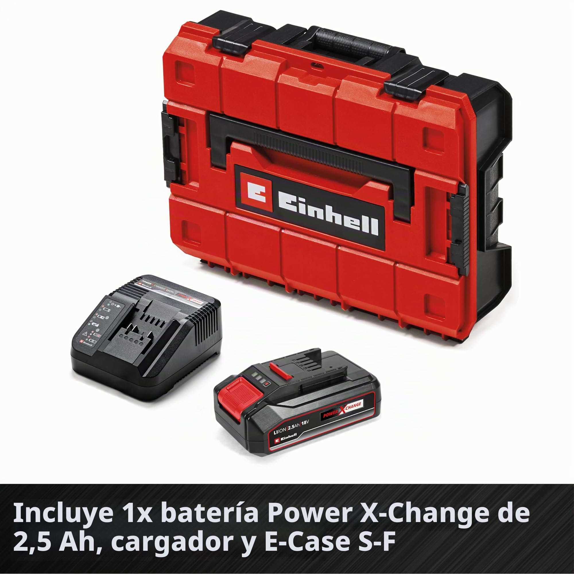 Einhell GE-PS 18/15 Li BL Kit Power X-Change - Sierra de podar inalámbrica (18 V, sin escobillas, longitud de corte de 12,5 cm, cambio de espada/cadena sin herramientas, incluye batería de 2,5 Ah