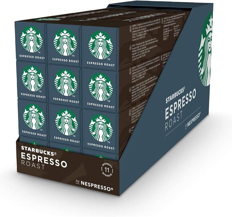 Starbucks Nespresso Capsules,120 Capsule Box, All Flavors (120-count single serve capsules, compatible with Nespresso Original Line System) (Espresso Dark Roast)