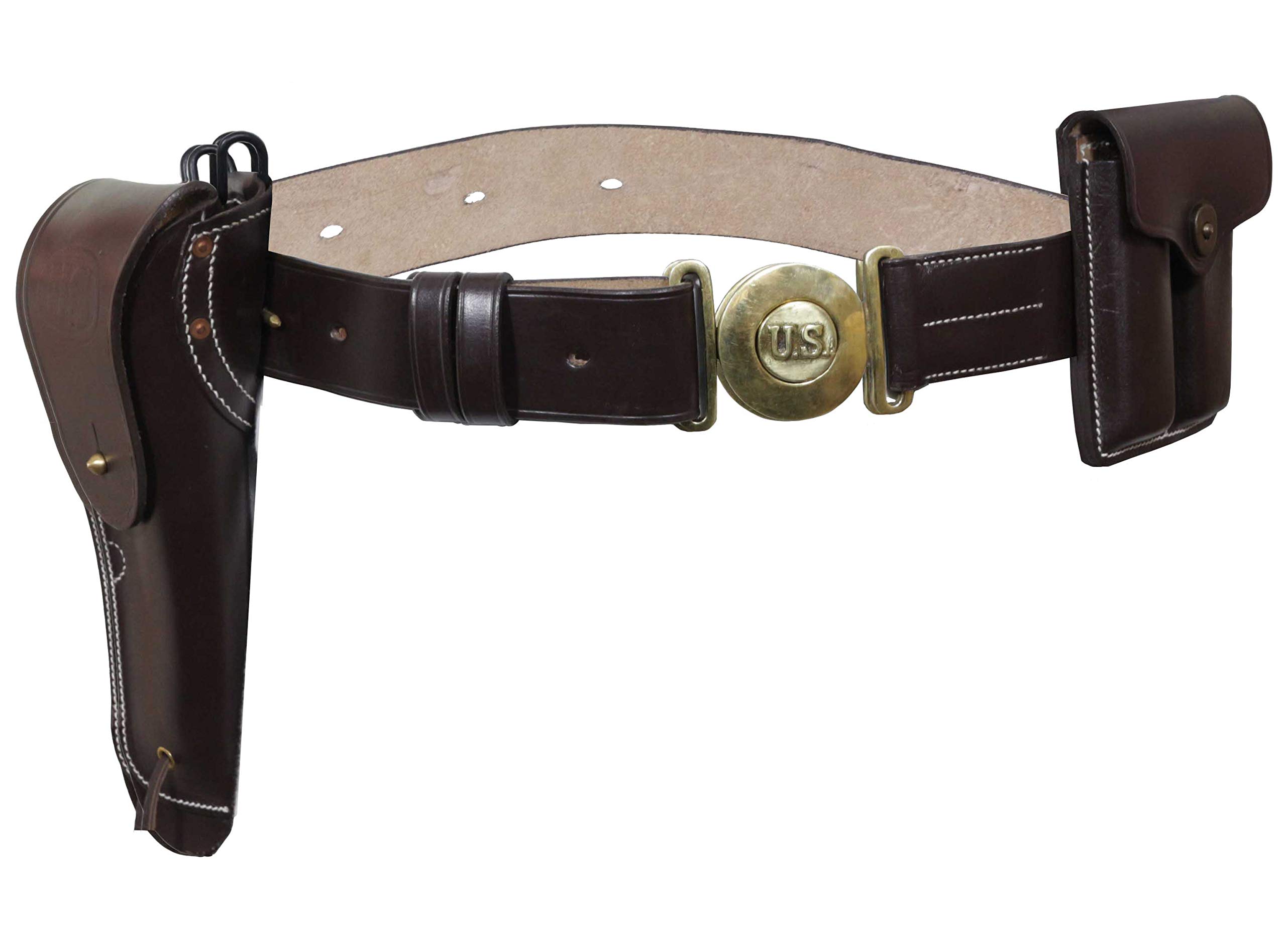 Epic Militaria Replica WW2 US M1916 Brown Leather Belt Set