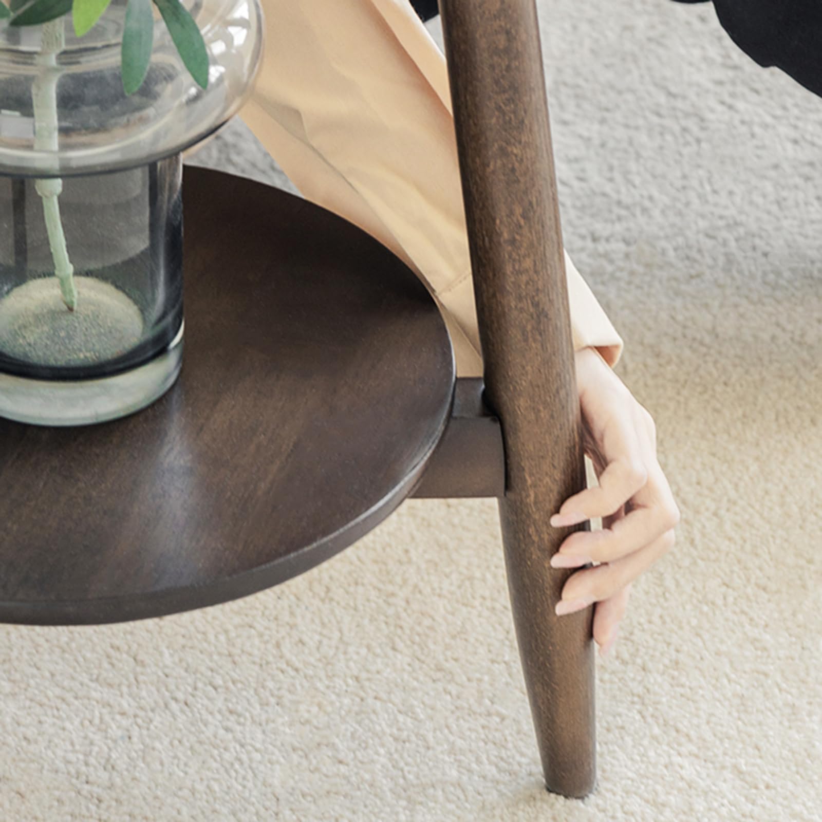 ヴィンテージ　木製　ラウンド　サイドテーブル　2段 ヴィンテージ 木製 ラウンド サイドテーブル 2段 2025最新】ラウンド型