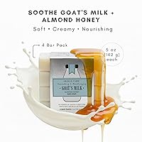 Vista 6 de Olivia Care Jabón orgánico de leche de cabra en barra, paquete de 4 barras de 5 onzas, hechas en los Estados Unidos (miel de almendra)
