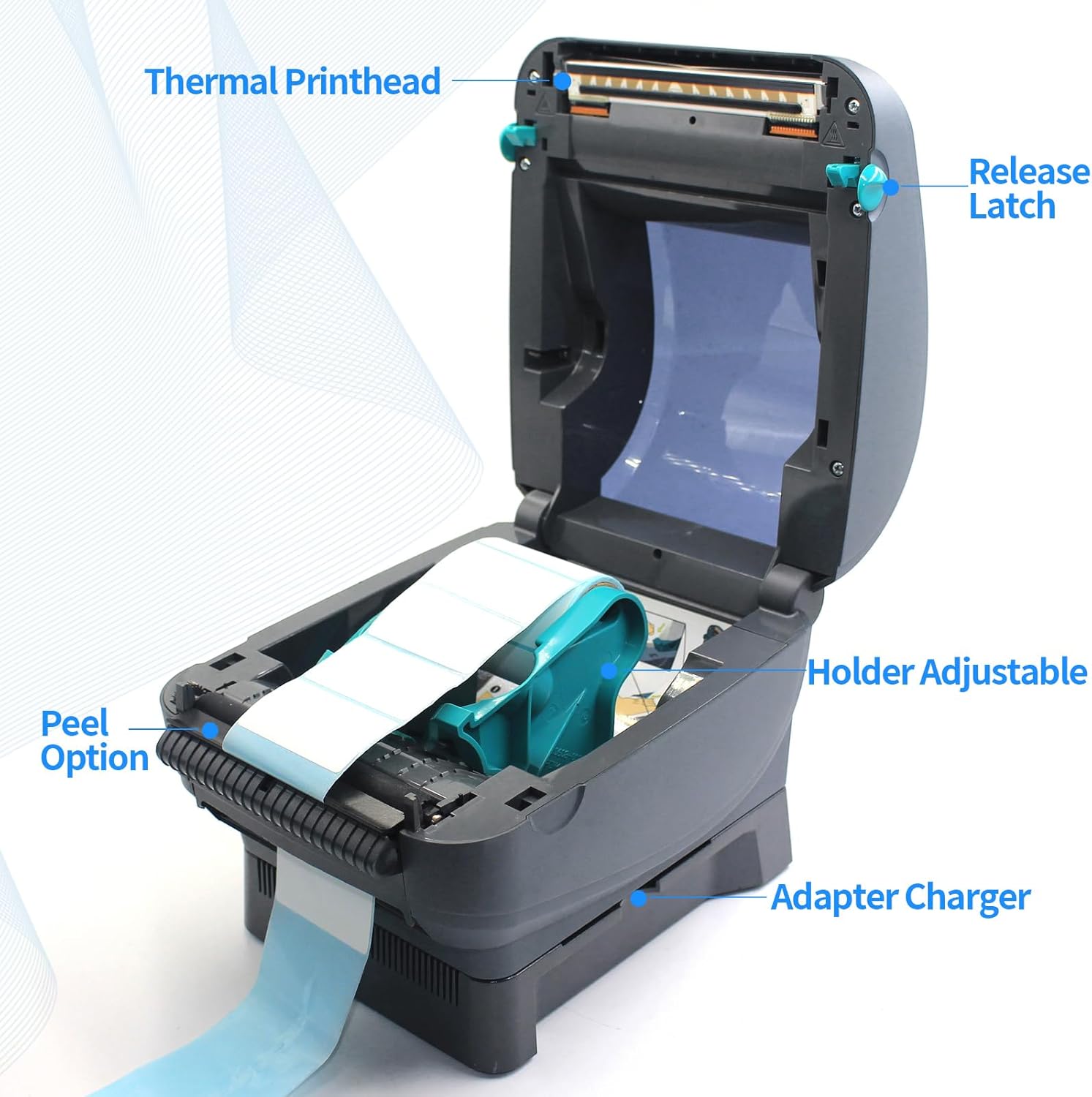 New Zebra ZP450 Direct Thermal Label ZP 450 Barcode Printer | USB, Serial, and Parallel Connectivity 203 DPI Resolution - 1 Year Warranty - Image 8