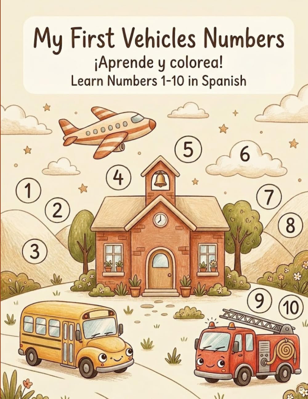 Mi Primer Libro de Números de Vehículos: Aprende los números del 1 al 10 mientras coloreas, cuentas y exploras vehículos