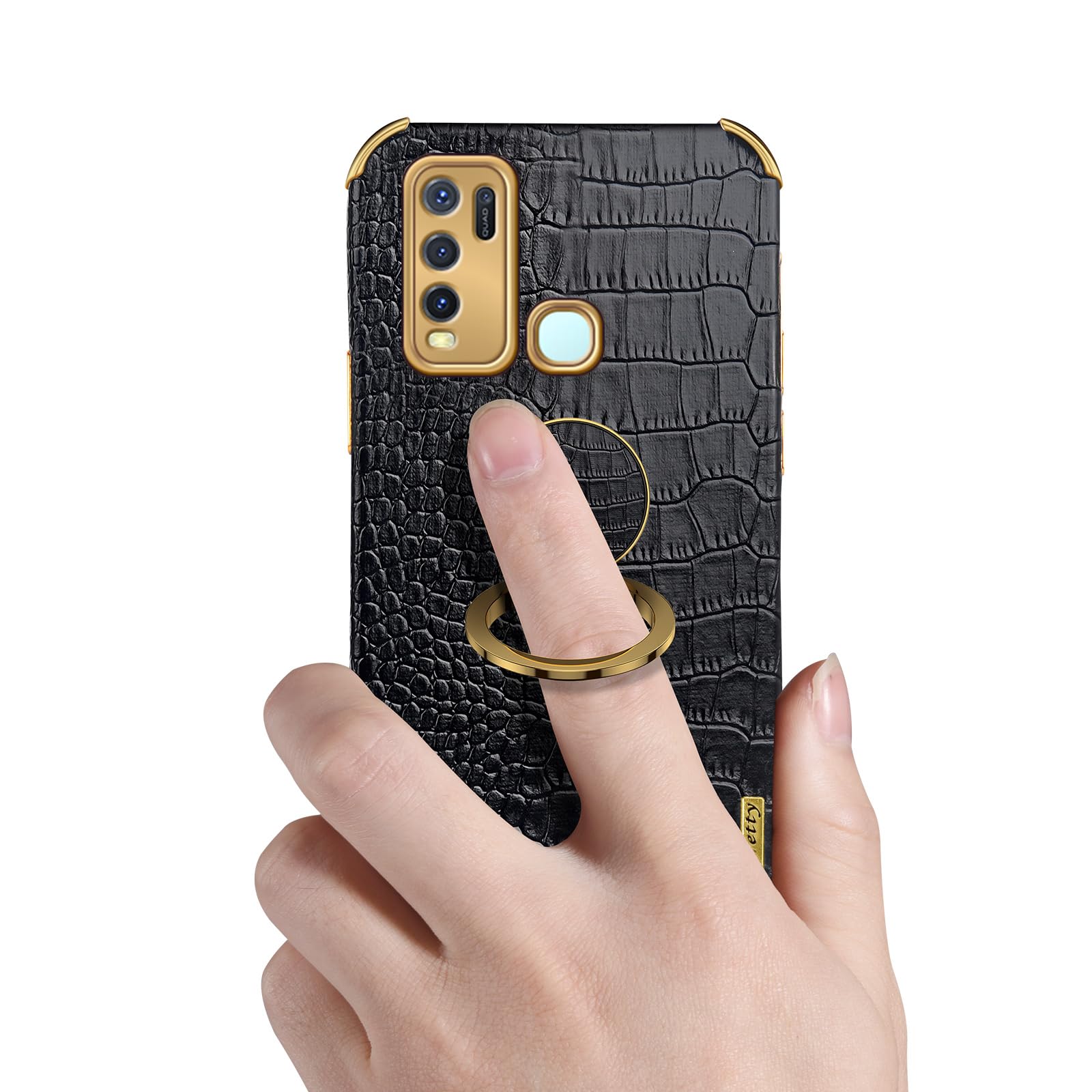 ESHUYI Cover per vivo V50 5G con Custodia per Fotocamera Scorrevole e Supporto ad Anello [Custodia Paraurti Compatibile con Supporto Magnetico per Auto], Grigio