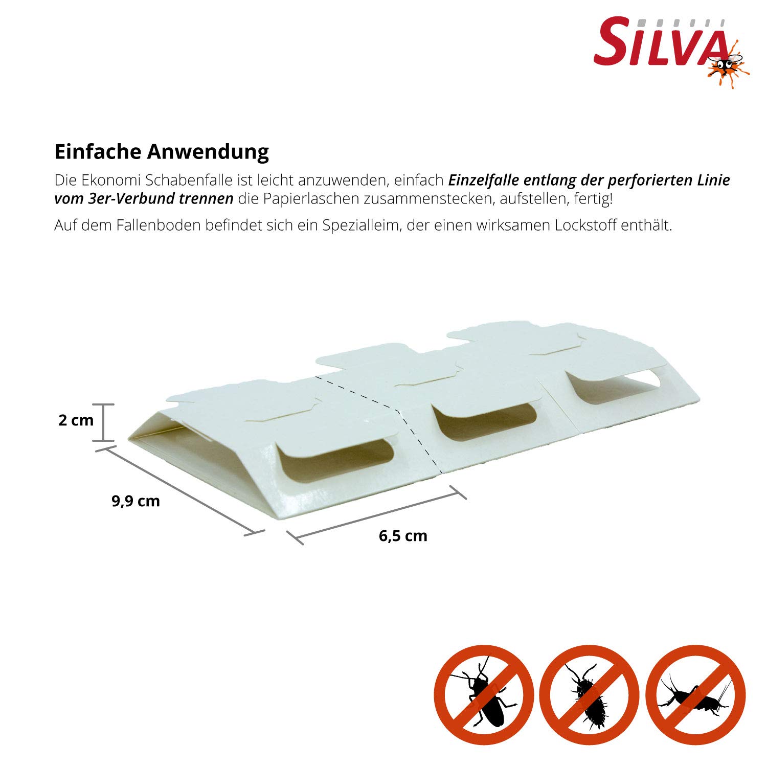 Silva Monitoring Schabenfalle Ekonomi - 300er Super Sparpaket - sichere & effektive Klebefalle