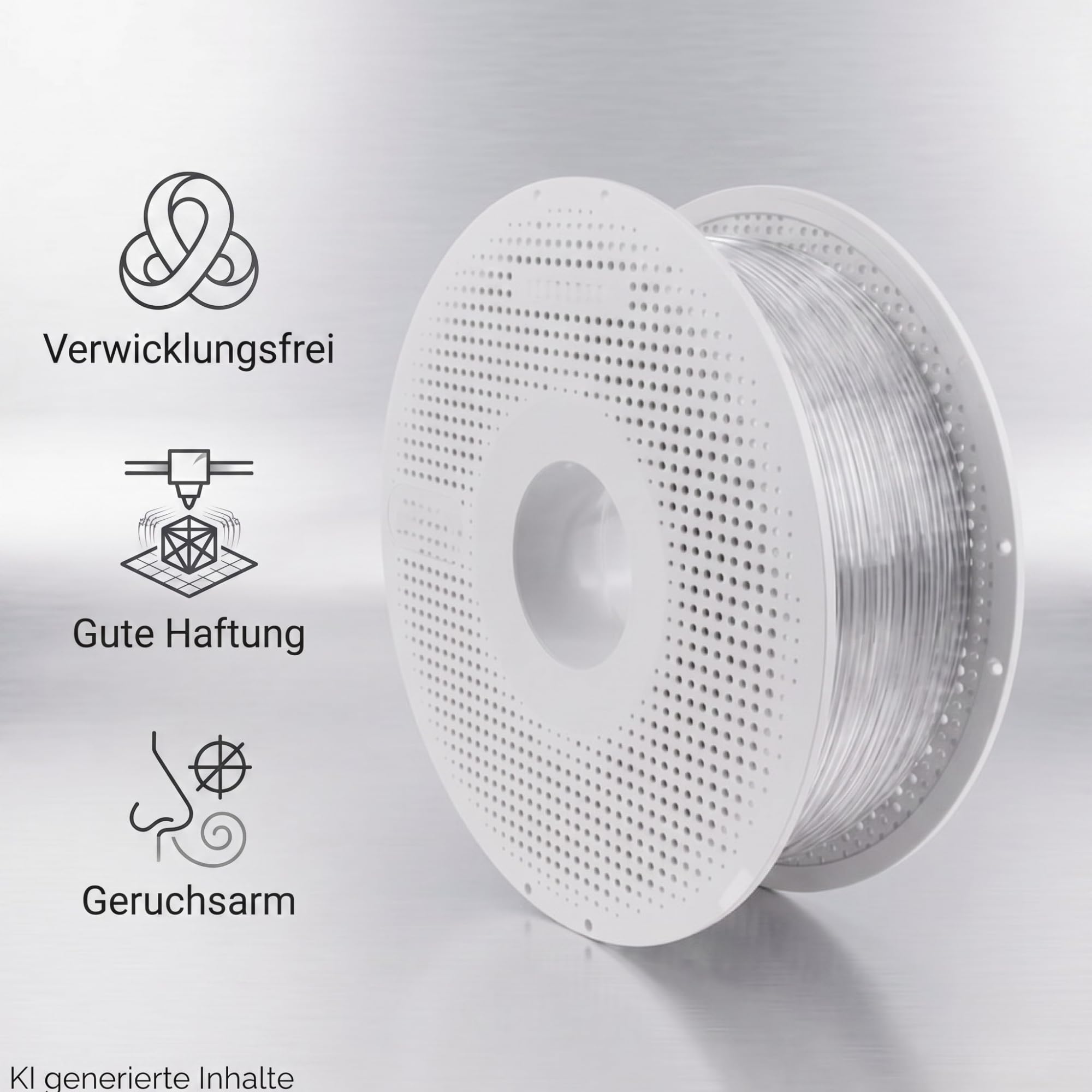 Pasuje do Bambu Lab 1 kg PETG TRANSLUCENT przezroczysty z chipem RFID, przezroczysty filament do druku 3D, 1,75 mm, do bambusowych lab, akcesoria P1S, P2S, H2C, H2D, H2S, X2D, do AMS, przezroczysty