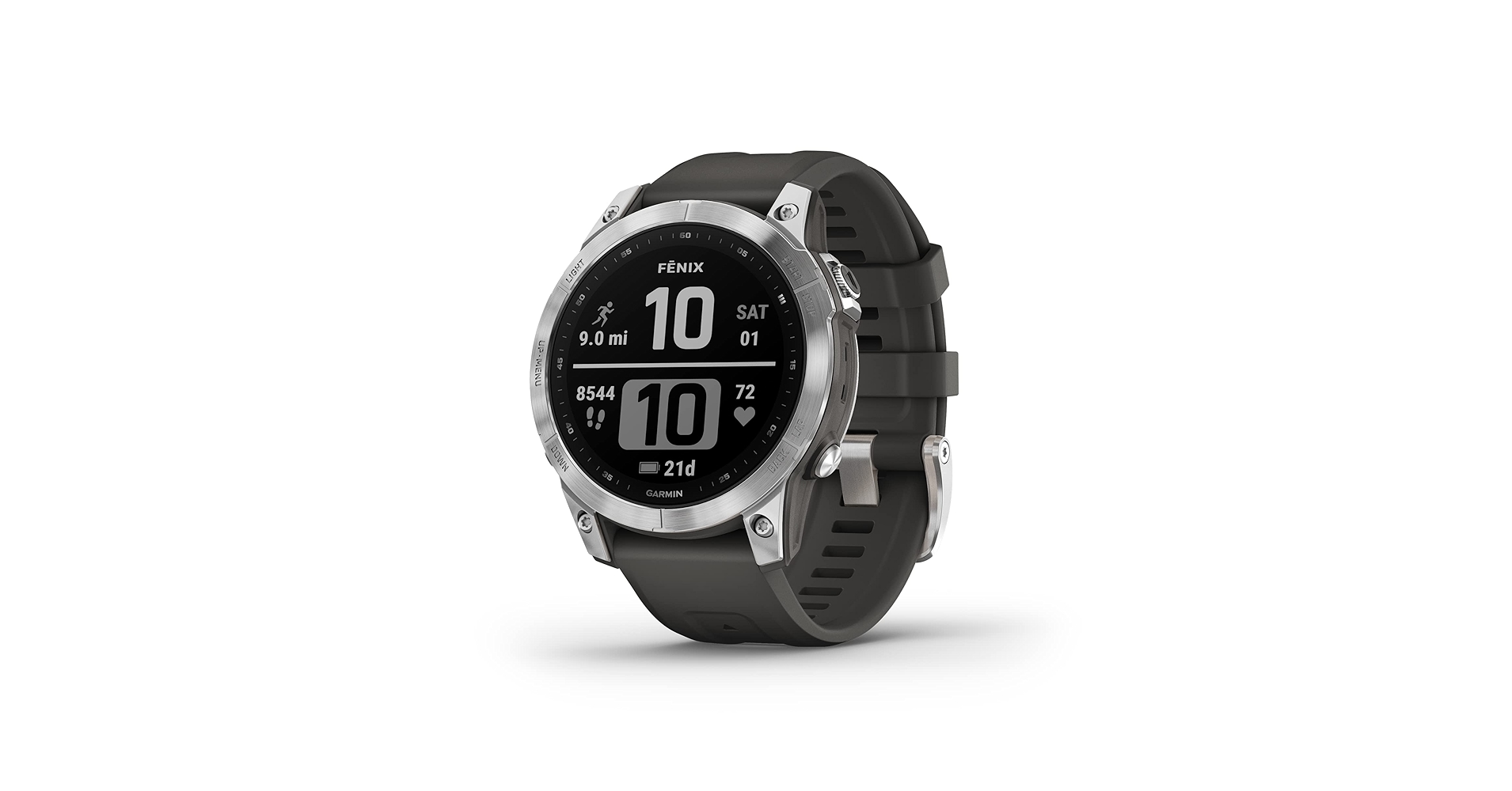 GARMIN ガーミン fenix7 Silver/Graphite fenix 7, Silver with Graphite Band - Walmart.com
