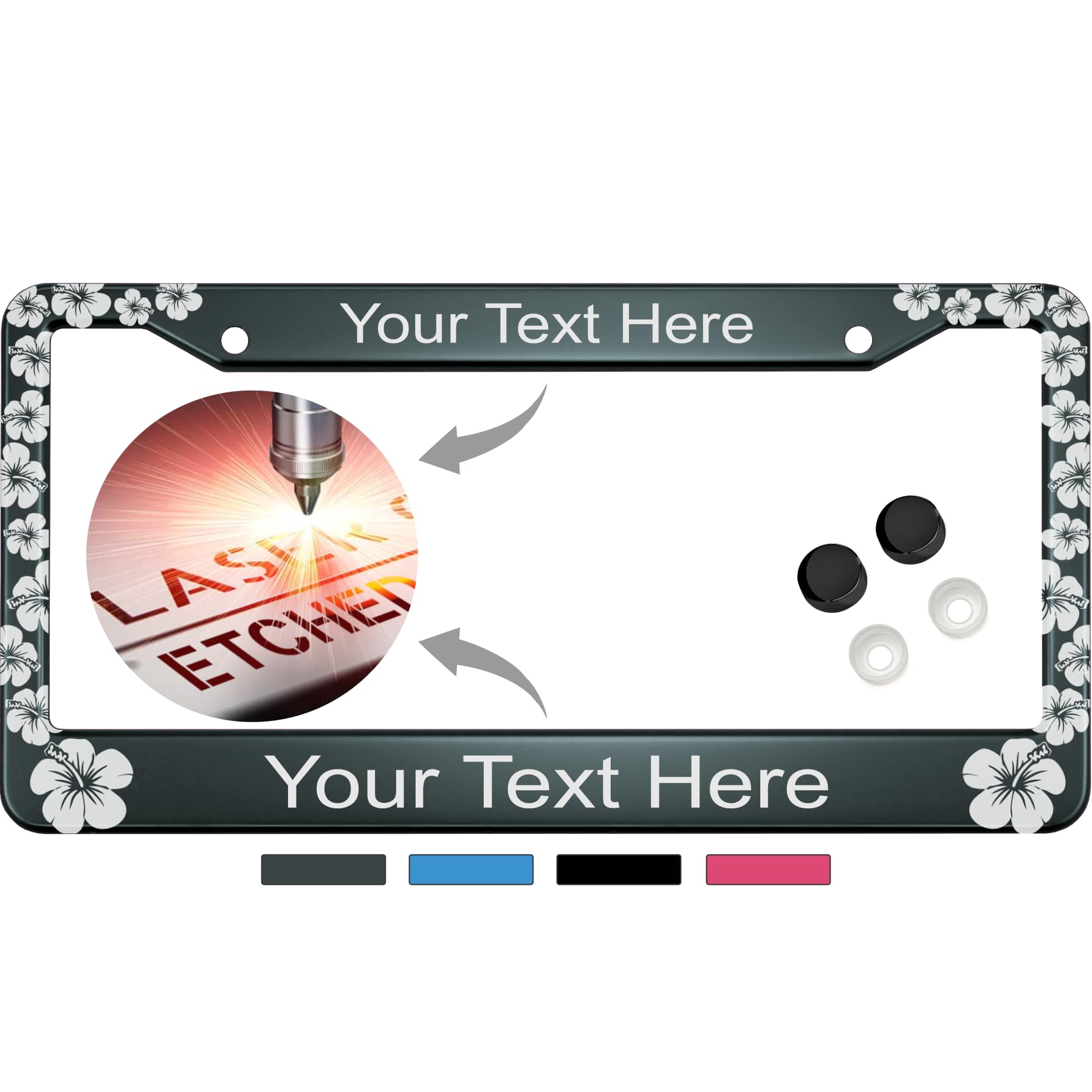 Hawaiianischer Stil Hibiskusblume Tropisches Design Sonderedition Custom Eloxiert - Bild 26 von 32