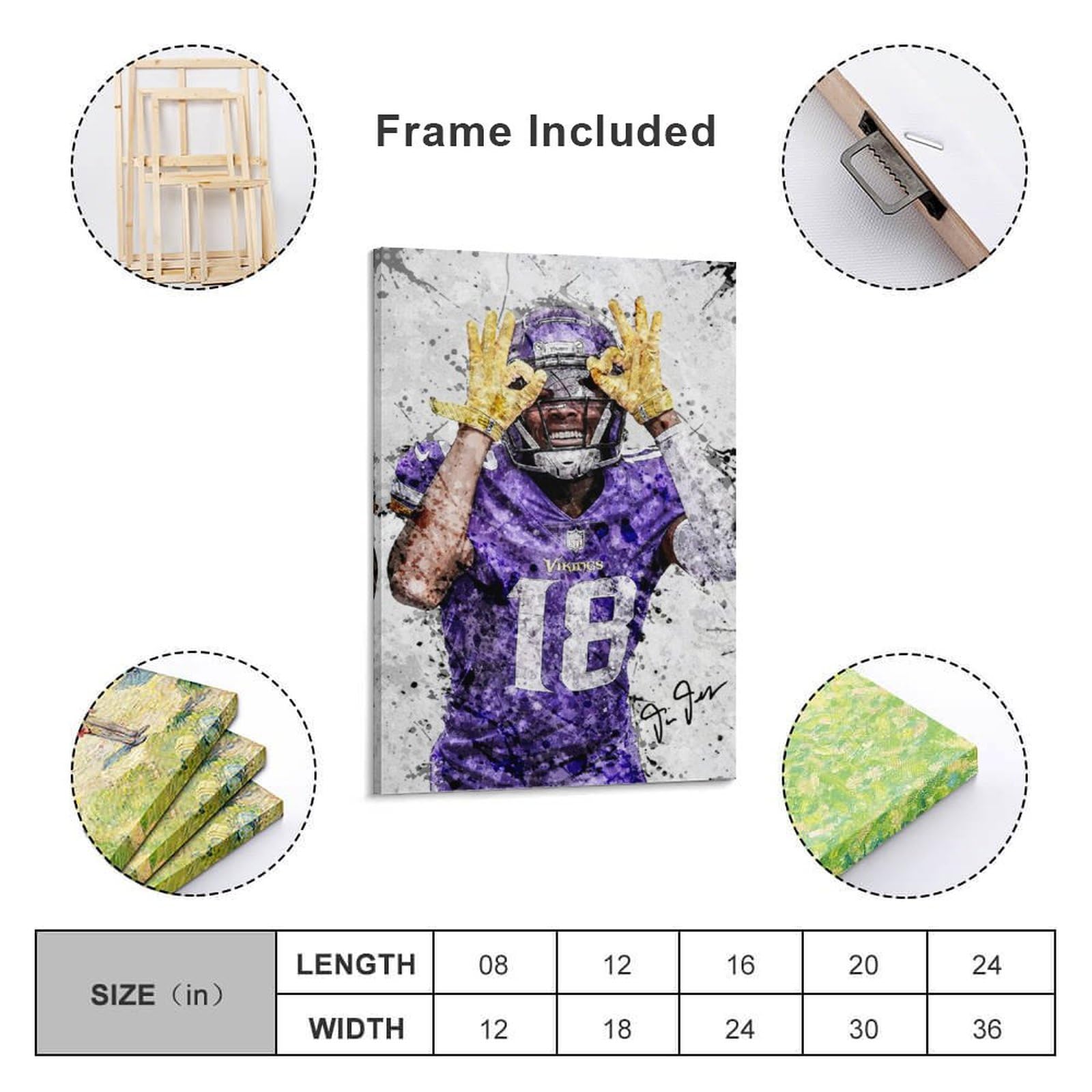 Amazon.com: Poster Signed By American Football Justin Jefferson