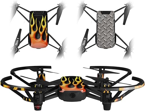 Skin Wrap 2Pack para DJI Ryze Tello Drone Metal Llamas Drone No Incluidas