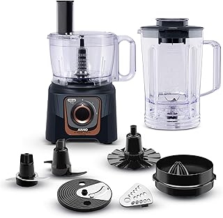 Multiprocessador Arno Multichef 700W MP72, com 24 Funções, Preto, 7 Acessórios, 2 Velocidades, Liquidificador 3,1L e Espremedor de Frutas, 220V - Produto 10 mais recomendado com 3.8 estrelas
