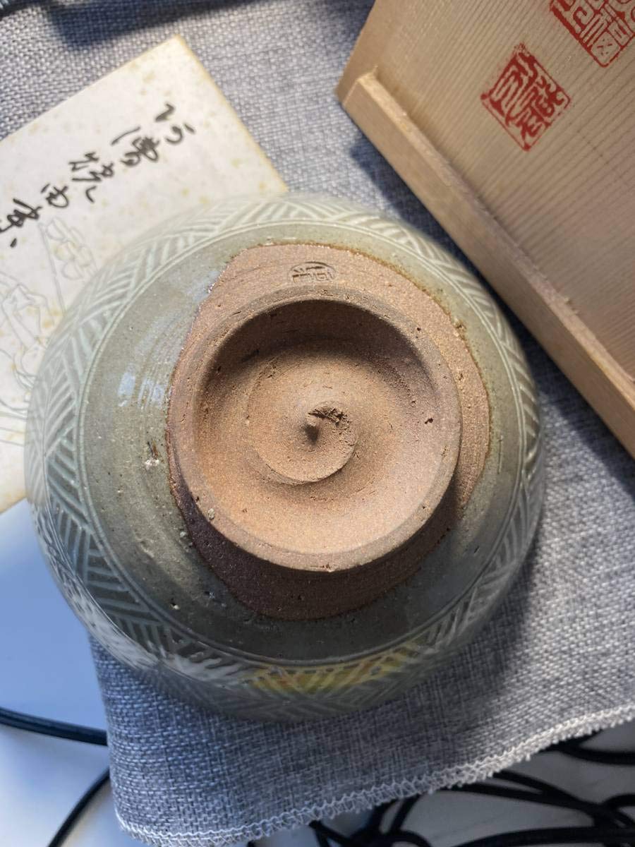 Amazon.co.jp: 茶道具 阿漕焼 茶碗 福森円二 作 共箱 共布 : ホーム 