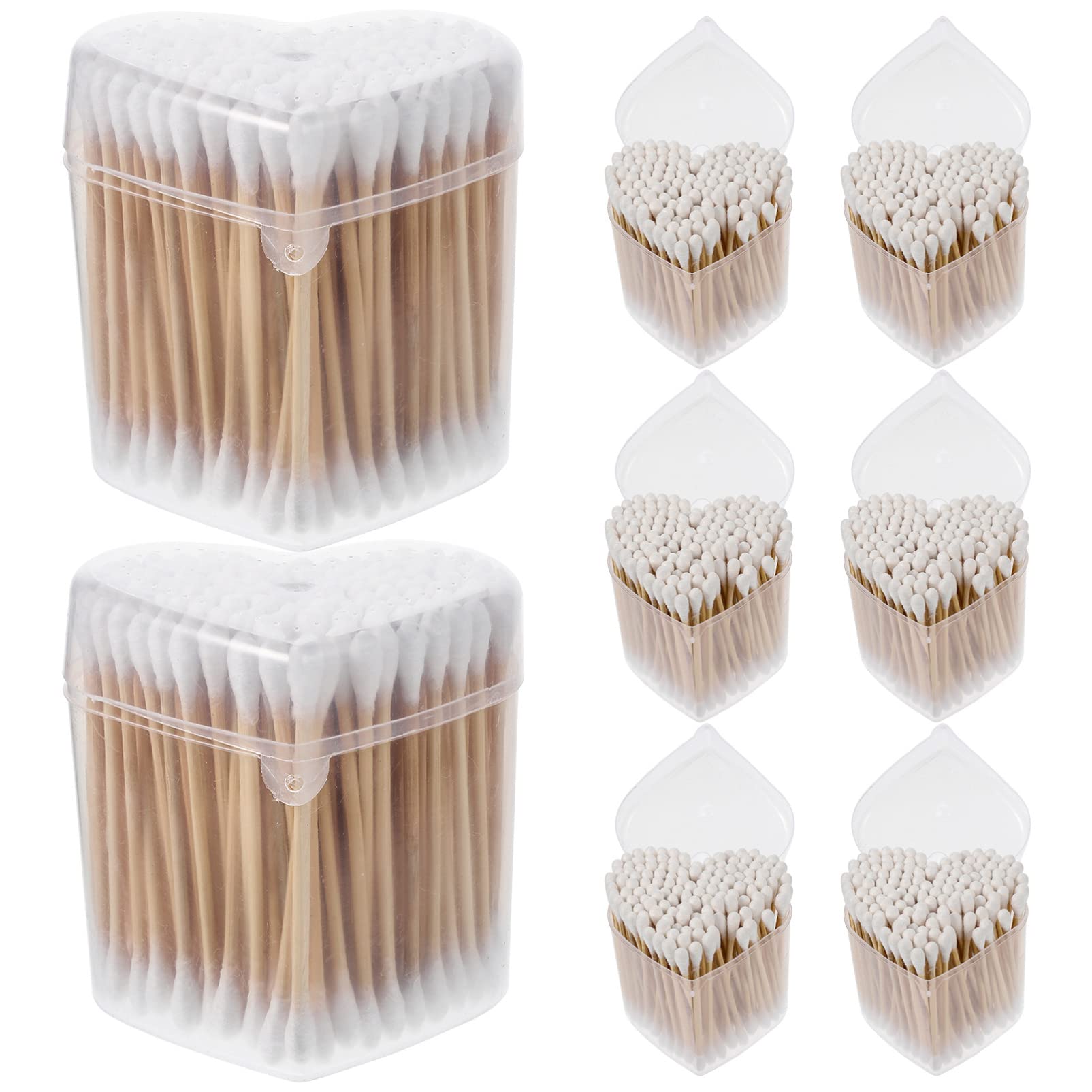 NOLITOY Face Ear Cleaning Swabs 8 Boxes of Disposable Cotton Swabs for Makeup Removal Application
