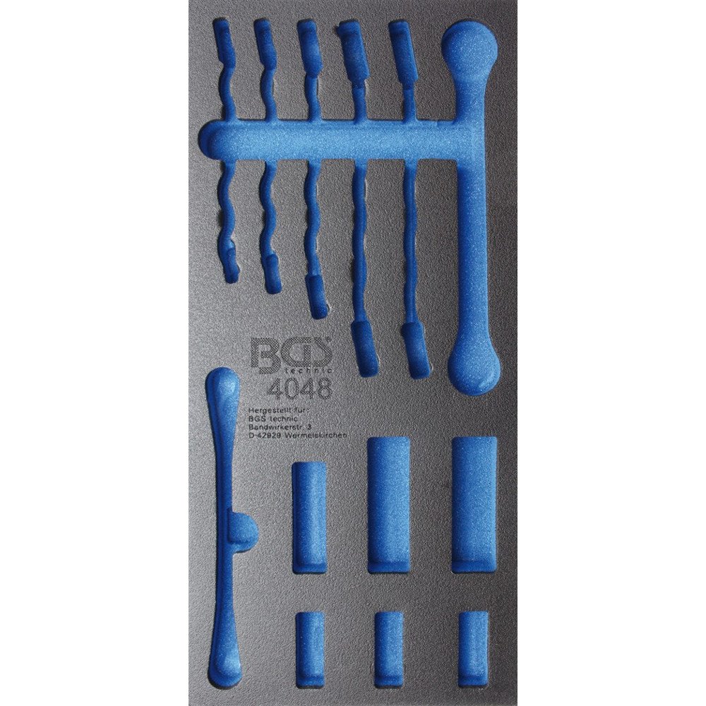 Vassoio Per Carro 1/3 Con 3 Scomparti - Schiuma Alta Resistenza, 408x189x32 Mm - 10