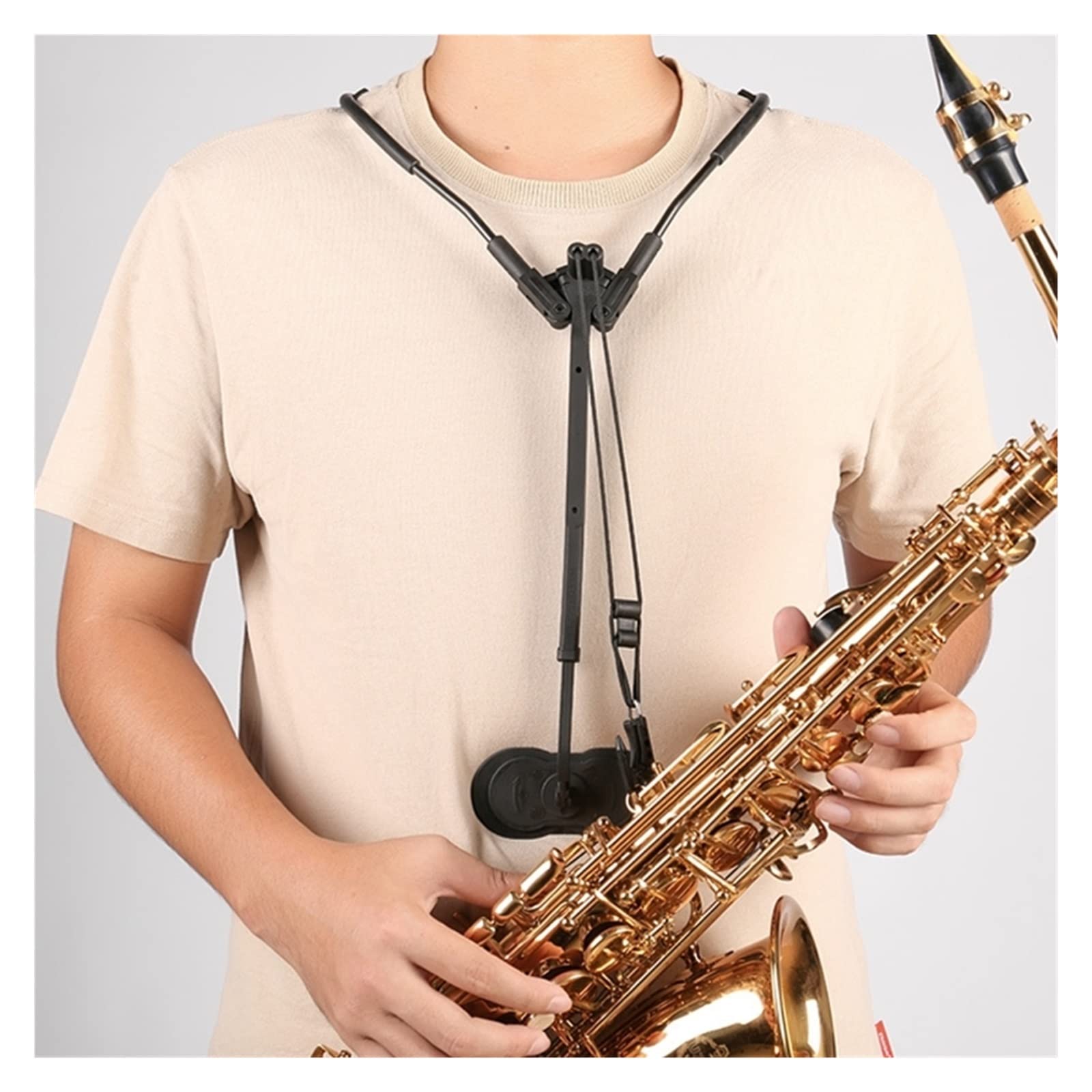 Genérico yaoqijie Arnés de Hombro for saxofón, Gancho cómodo for saxofón, Correa for el Cuello, for Cuerno, Tenor, barítono, Saxo Alto Suave, Clarinete Soprano Lasting